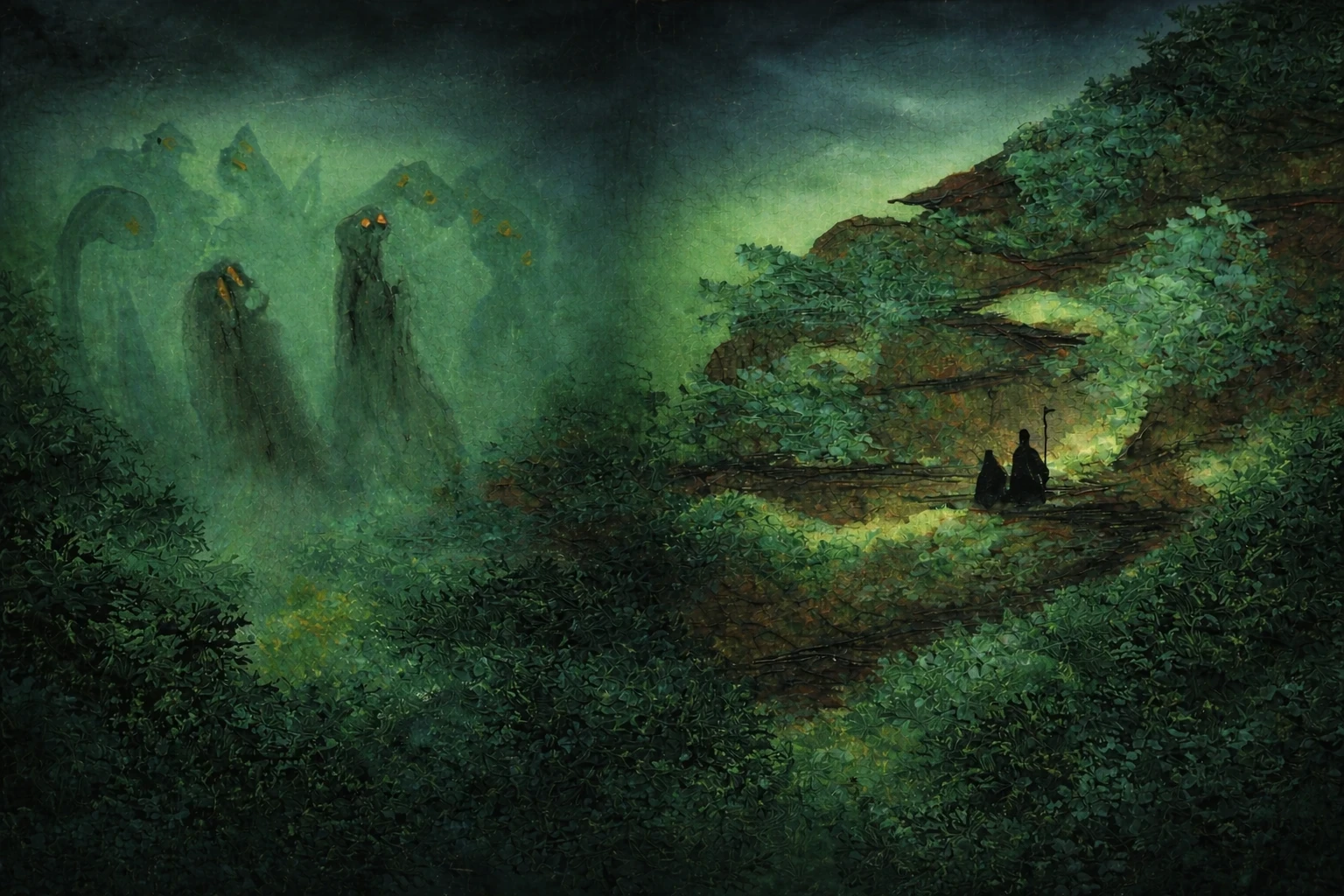 Mount Gluttony (mixed media -digital and trad)