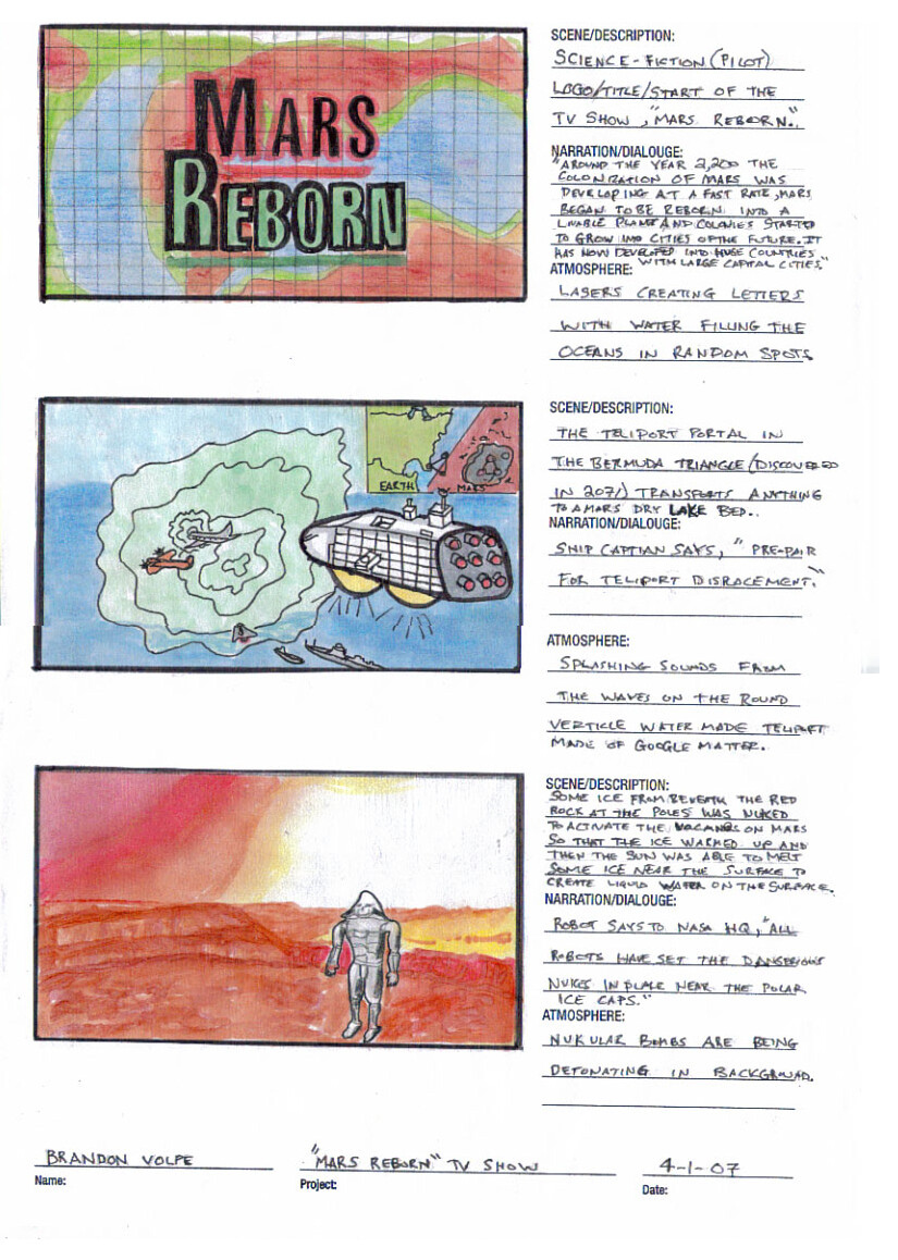 Mars Reborn Storyboard