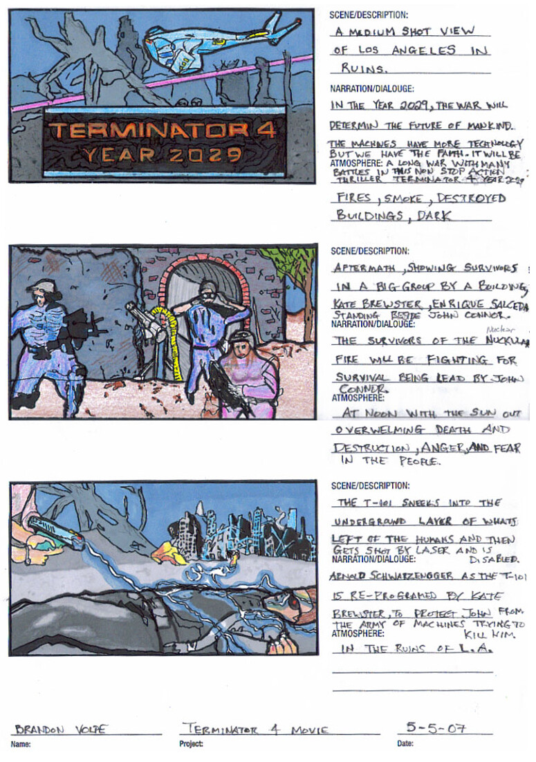 Terminator 4 Storyboard