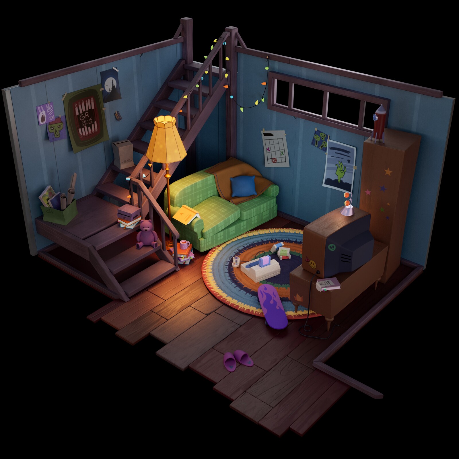 Cozy Basement by student Roqaya Afifi