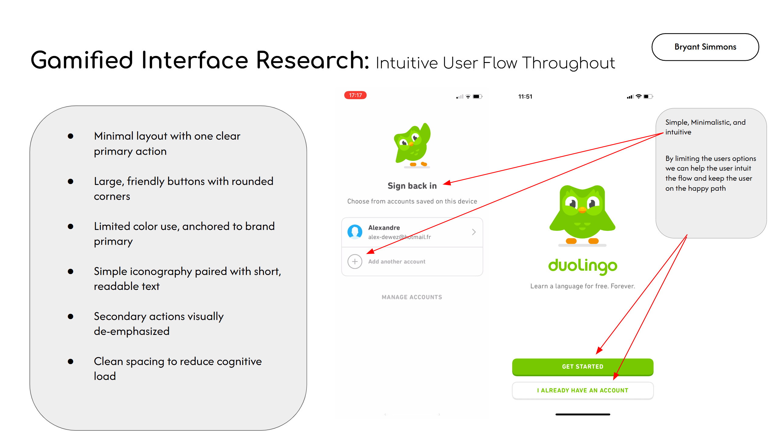 Gamified Interface Research: Intuitive User Flow