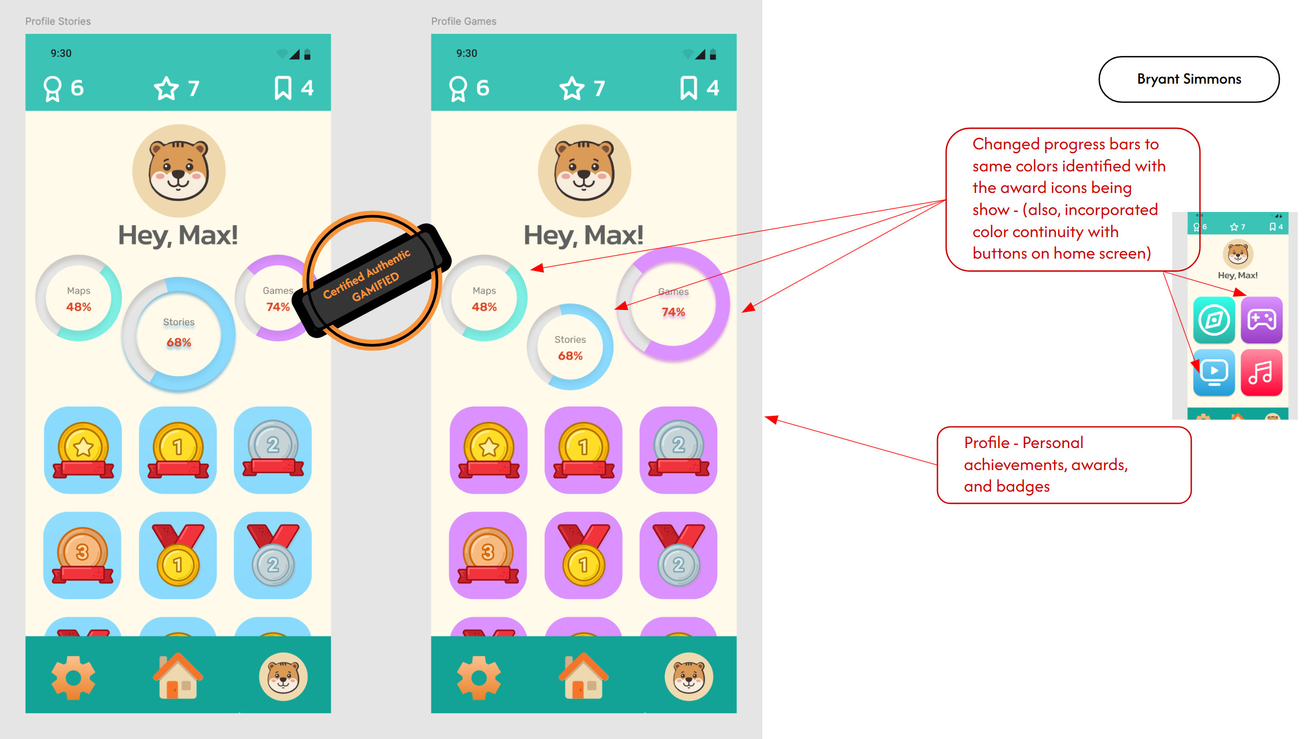Progress Rings &amp; Badges/Awards