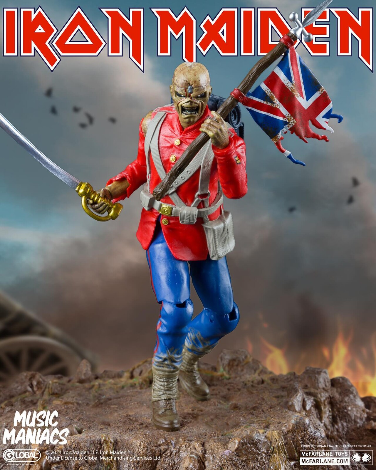 Music Maniacs - Iron Maiden - Trooper Eddie - I helped work on sculpt revisions and engineering revisions