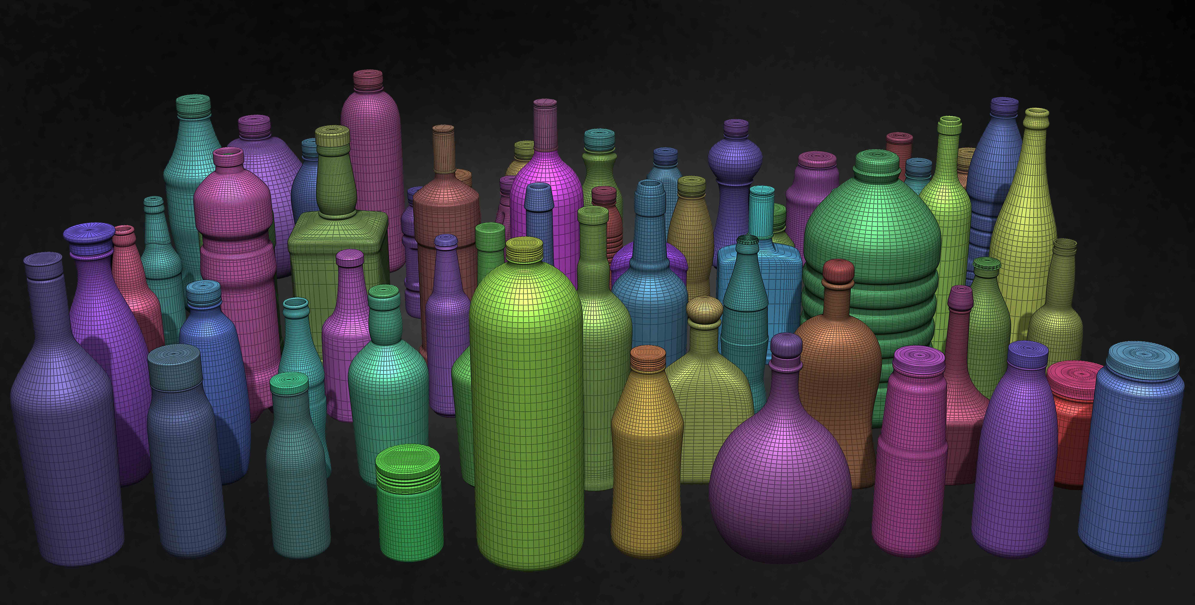 Collections of Bottles Kitbash 23