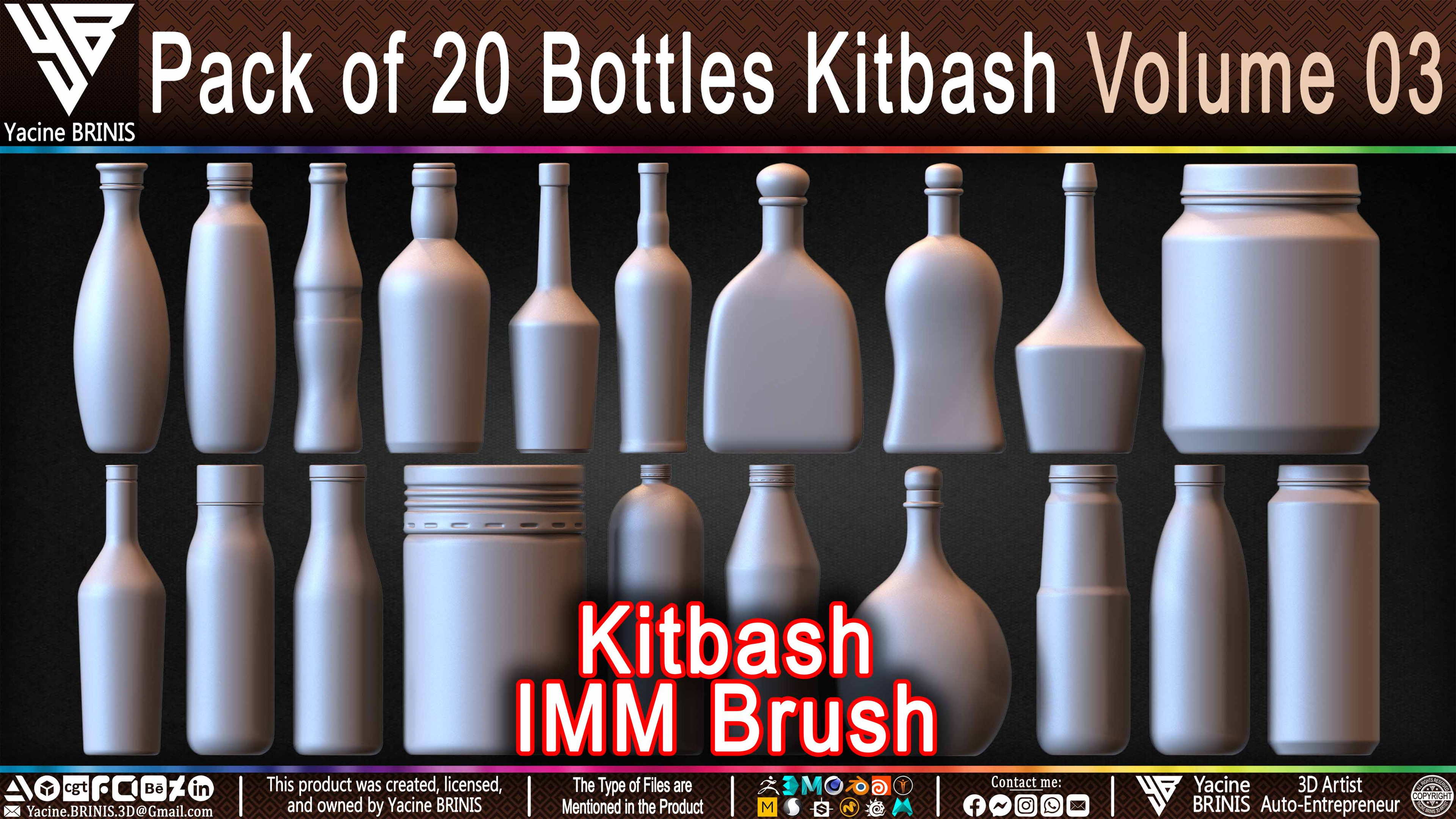 Collections of Bottles Kitbash 25