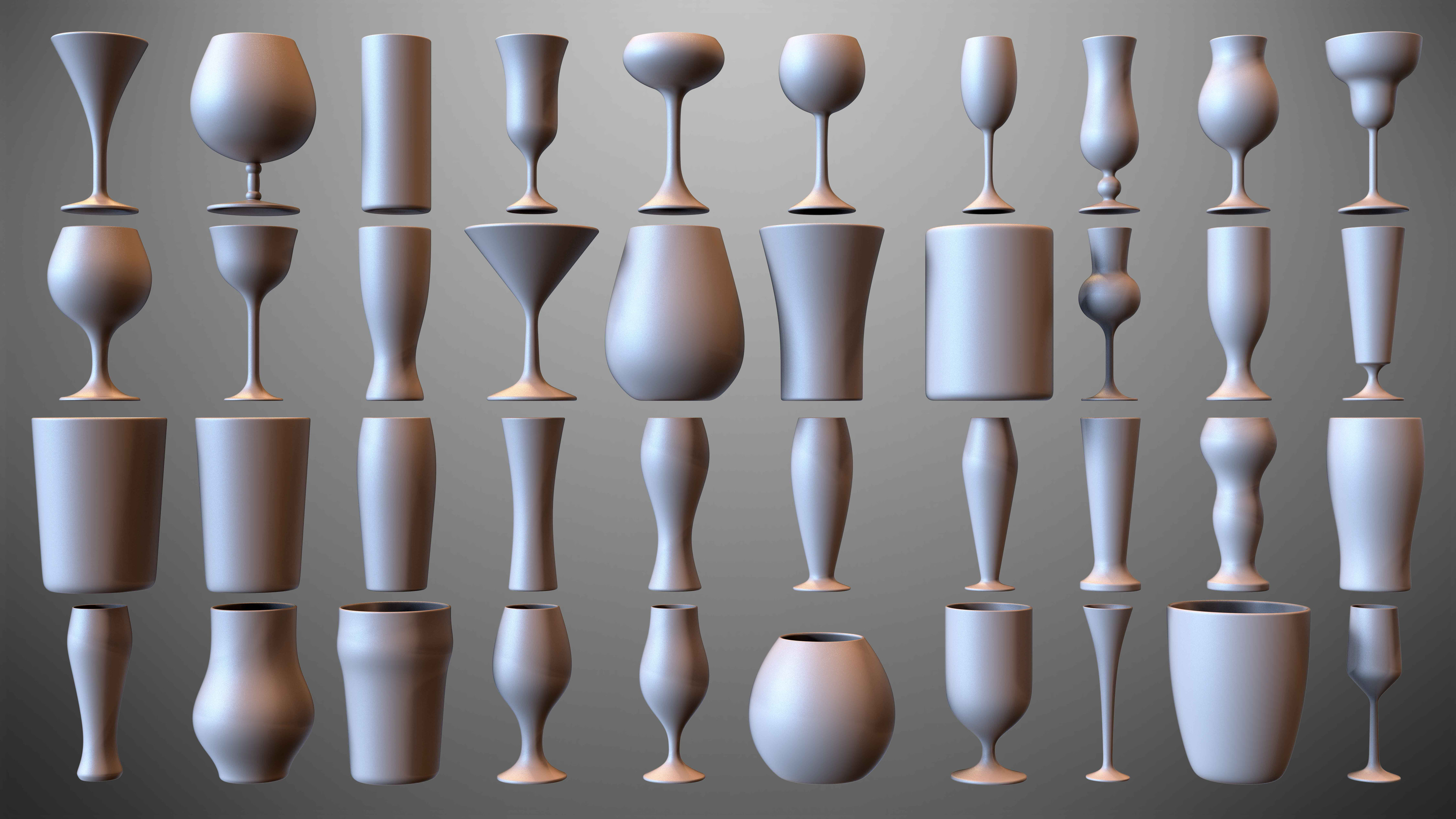 Pack of 40 Glasses Volume 01 Set 11