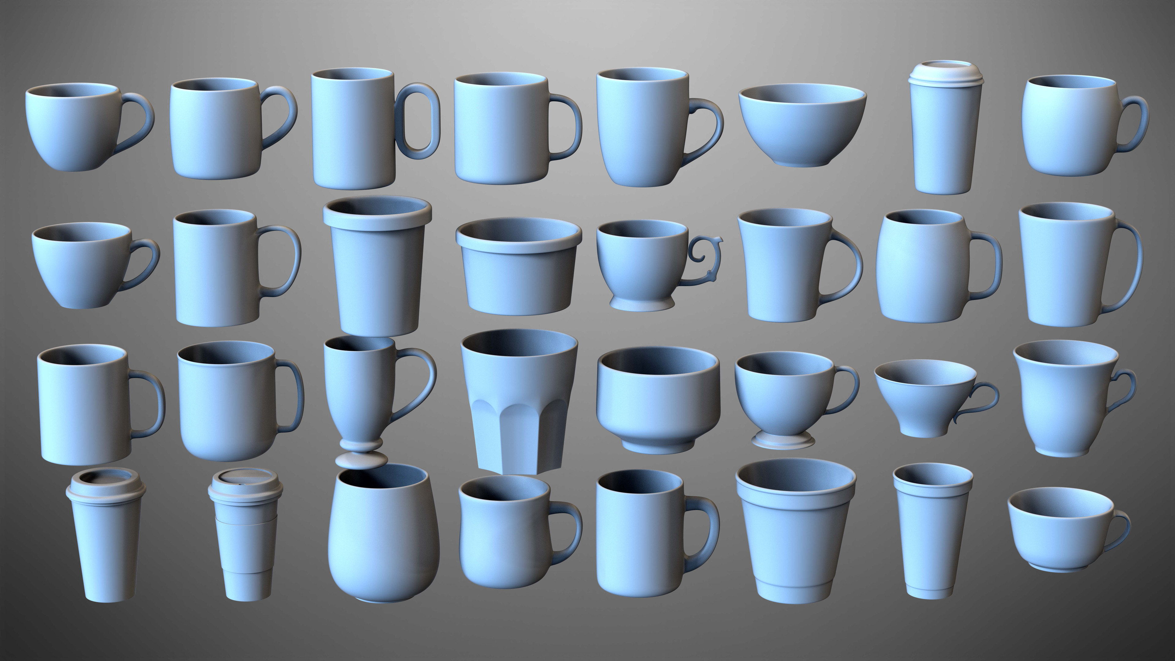 Pack of 32 Cups (Kit &amp; IMM Brush) Volume 01 set 009