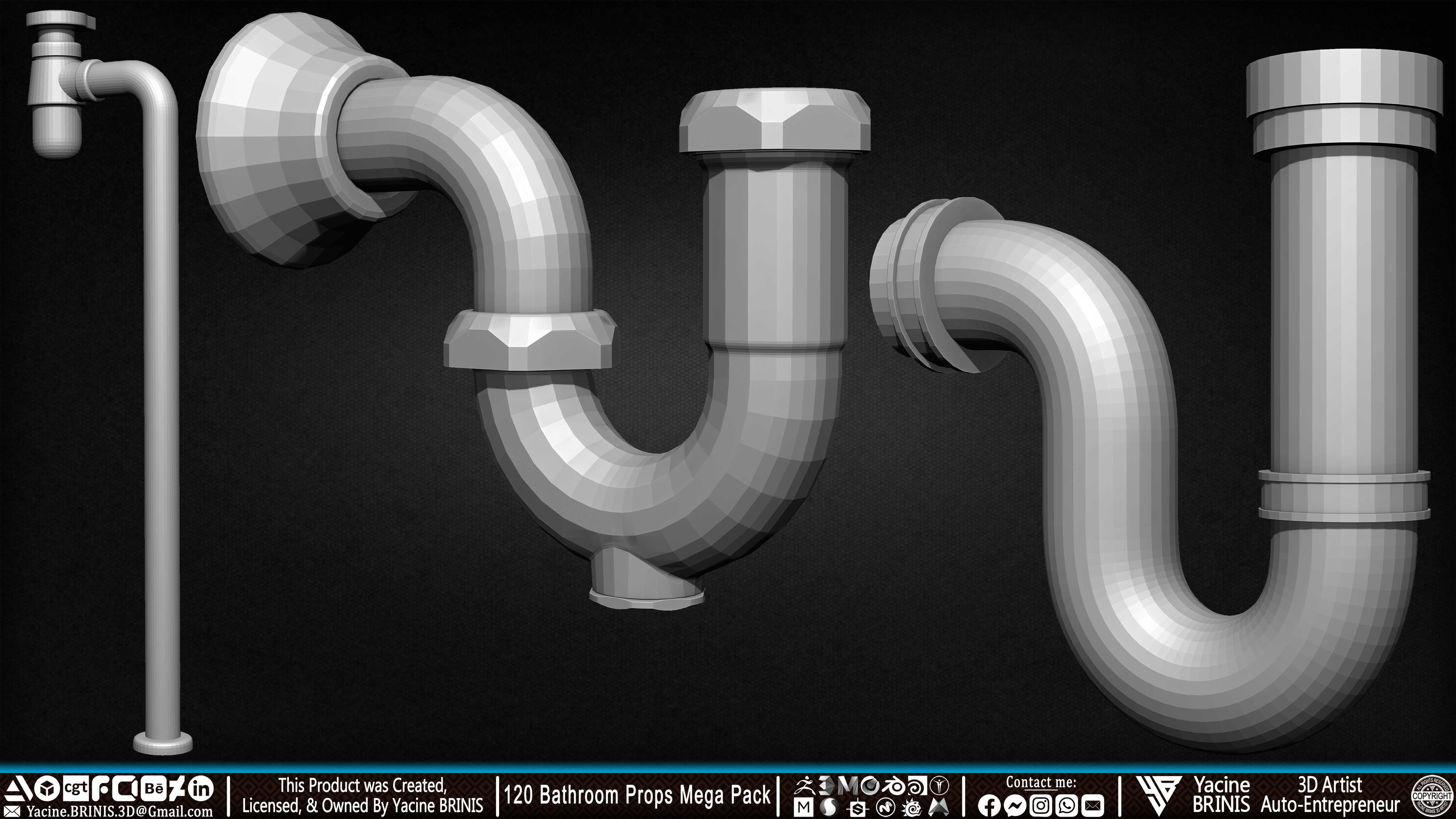 120 Bathroom Props Mega Pack Volume 01 Set 13