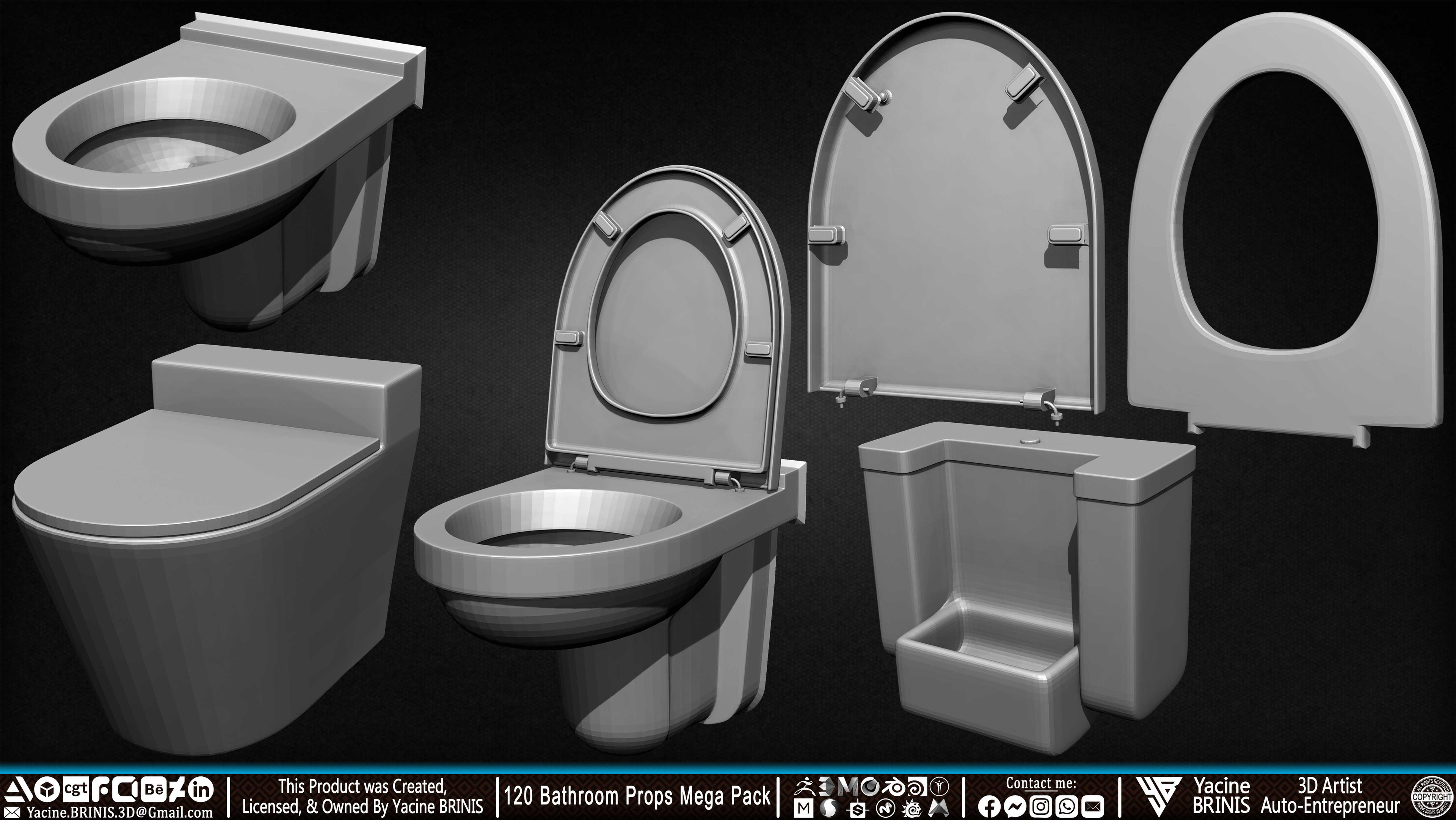 120 Bathroom Props Mega Pack Volume 01 Set 15