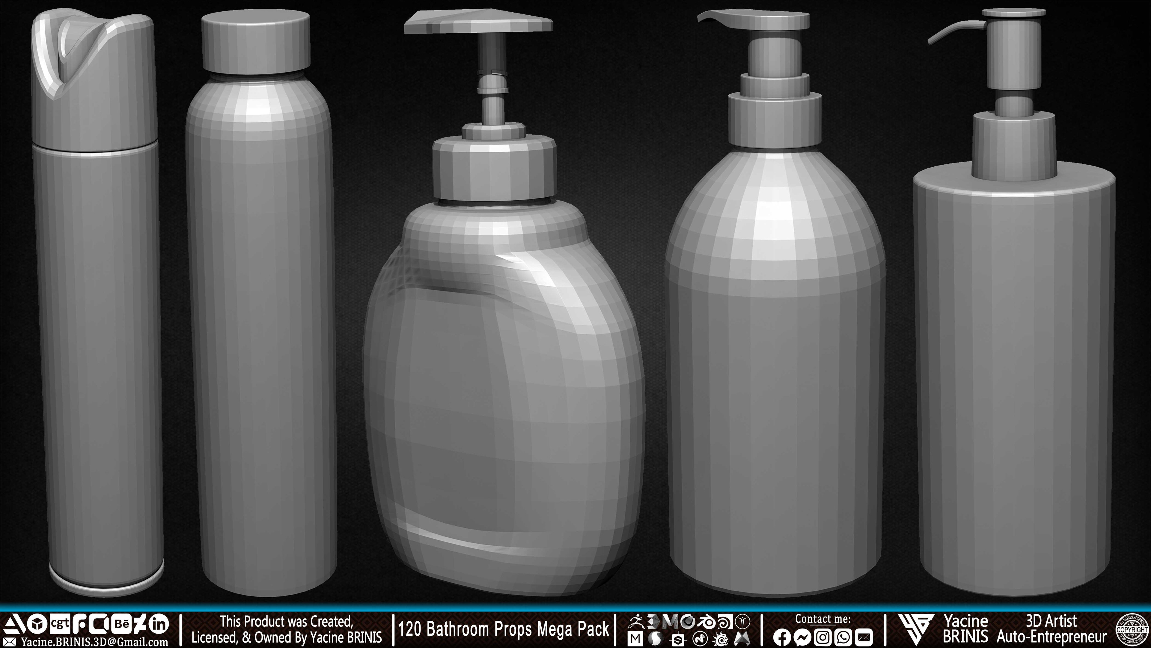 120 Bathroom Props Mega Pack Volume 01 Set 17