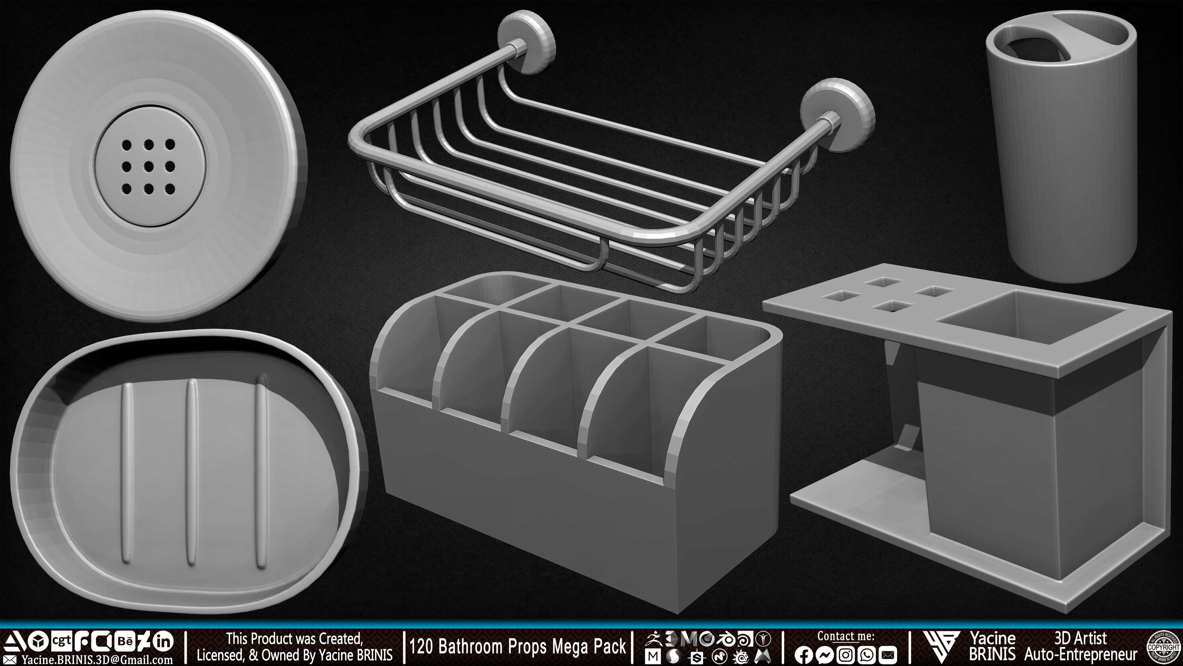 120 Bathroom Props Mega Pack Volume 01 Set 19