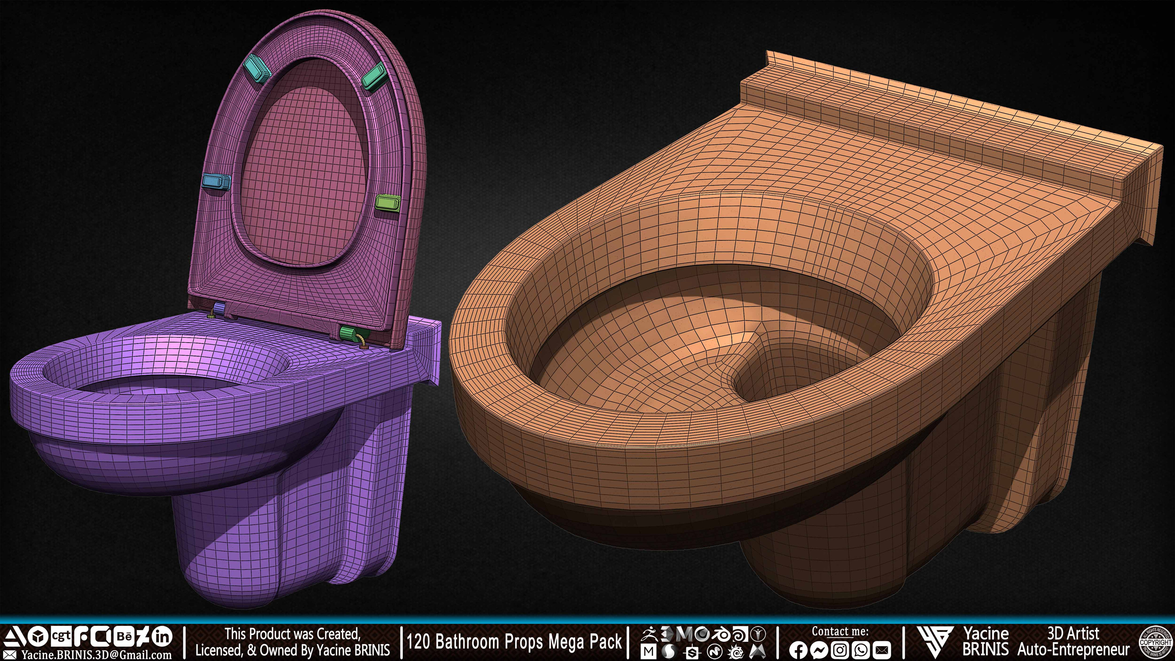 120 Bathroom Props Mega Pack Volume 01 Set 26