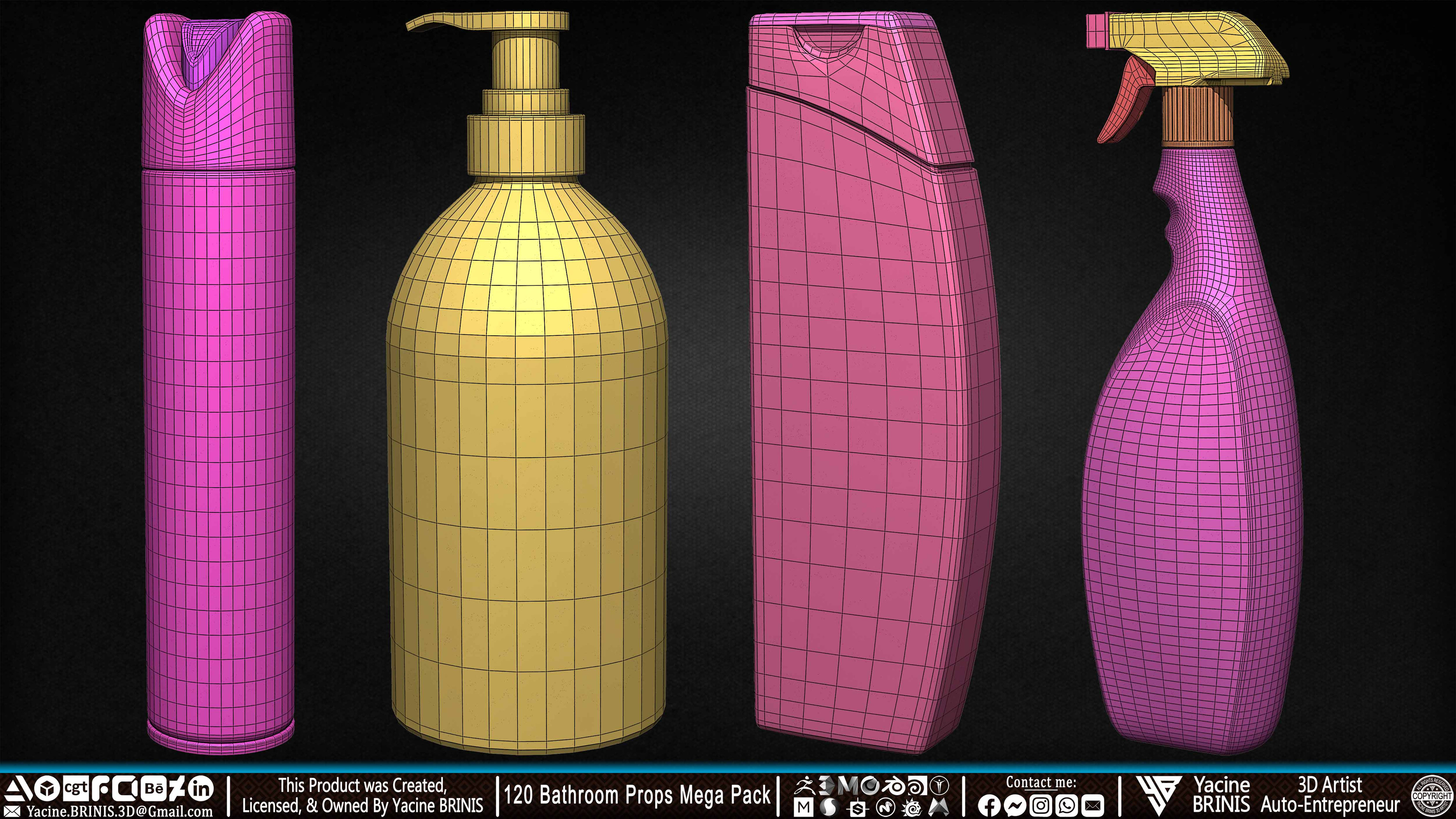 120 Bathroom Props Mega Pack Volume 01 Set 27