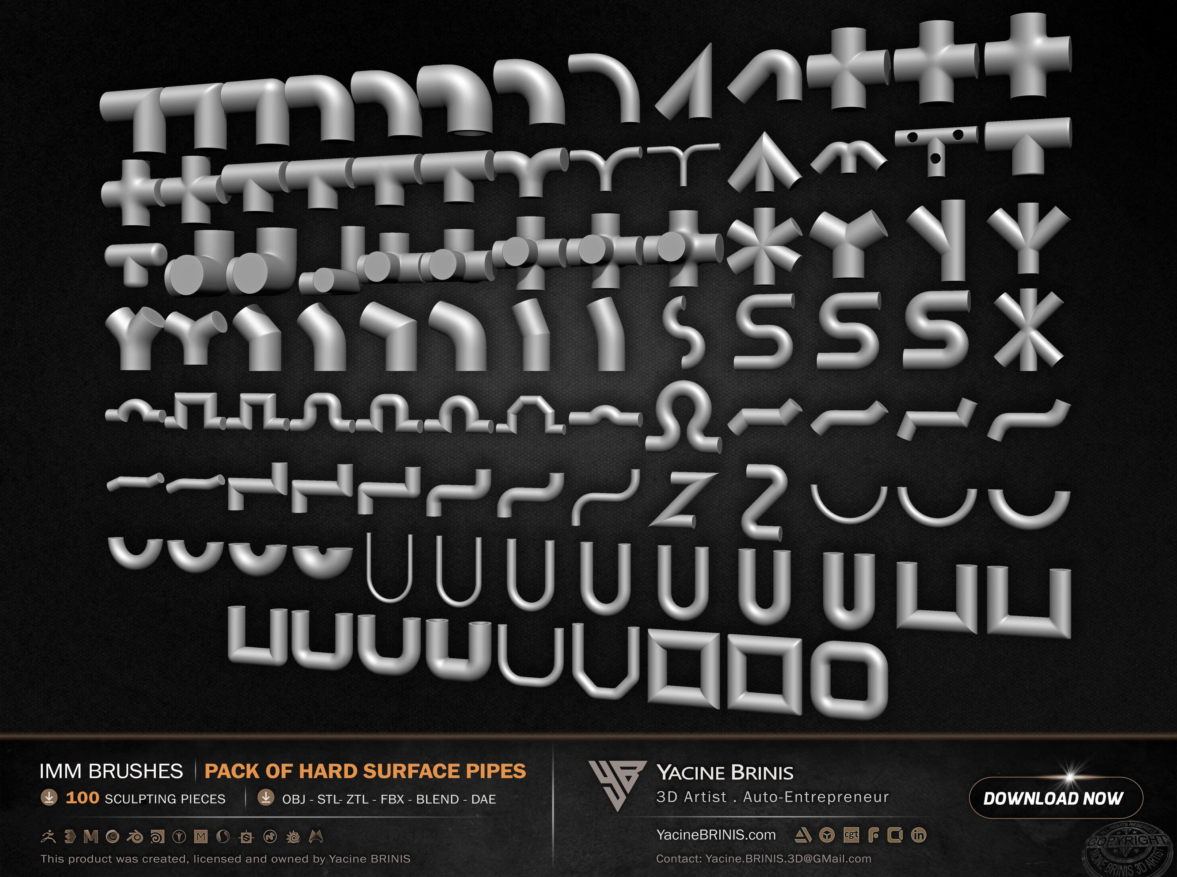 100 Hard Surface IMM Pipes 09
