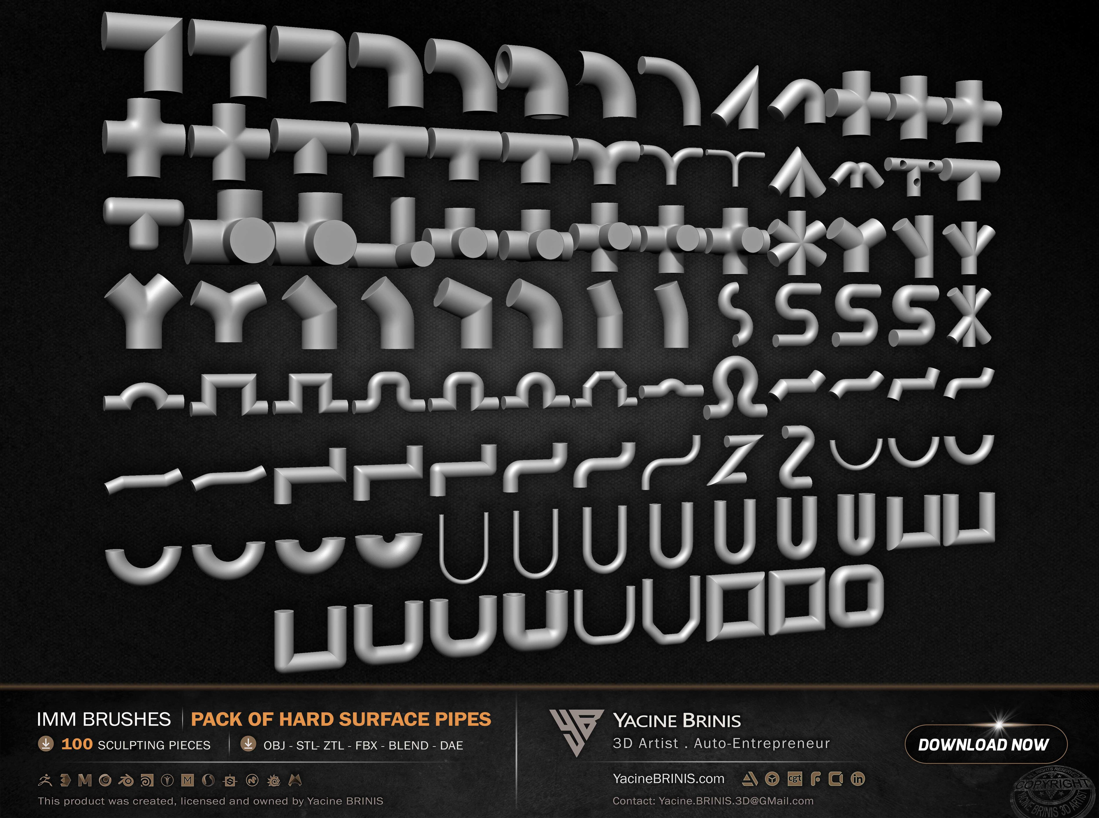 100 Hard Surface IMM Pipes 10