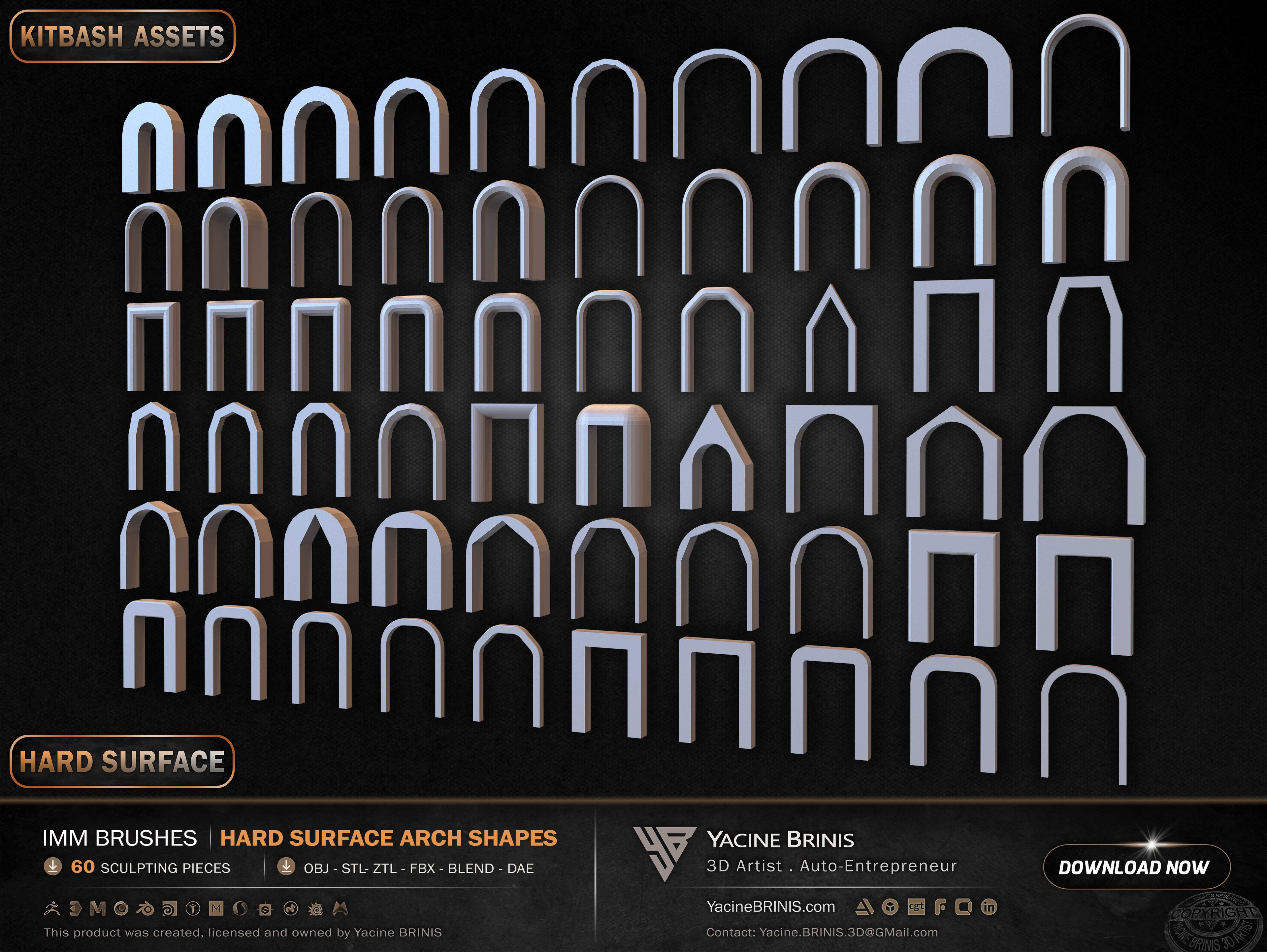 60 Hard Surface IMM Arch Shapes 05