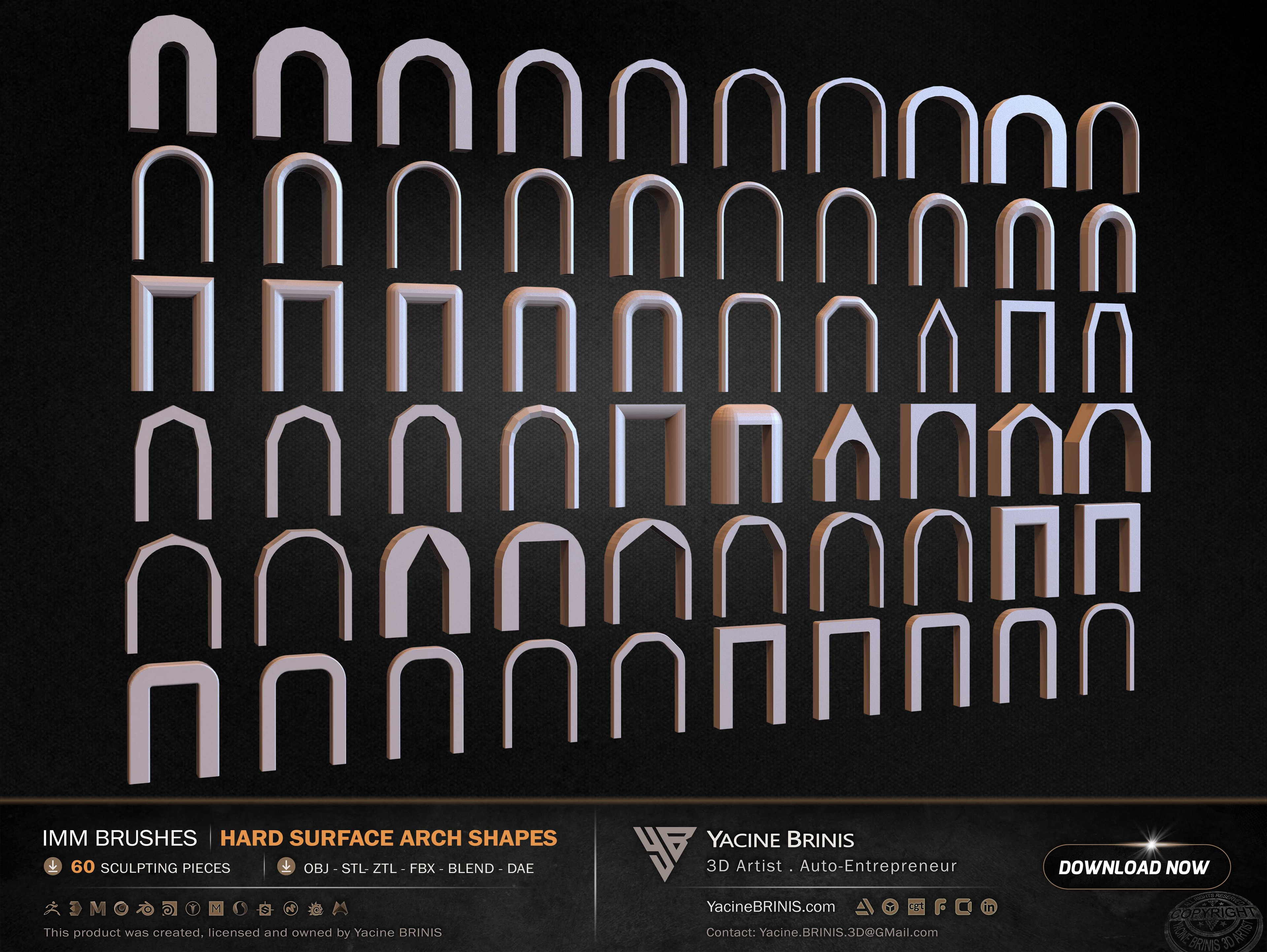 60 Hard Surface IMM Arch Shapes 06