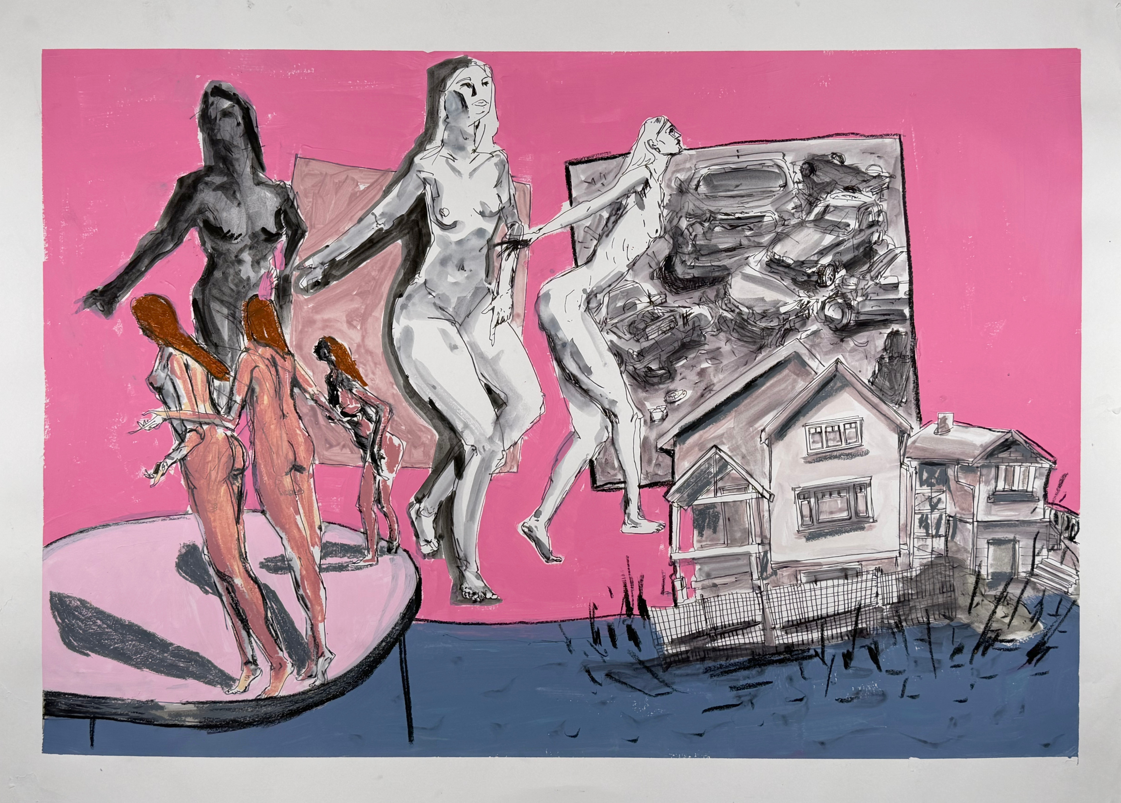 Untitled- 76x56 cm- Mixed media on Canvas, 2025