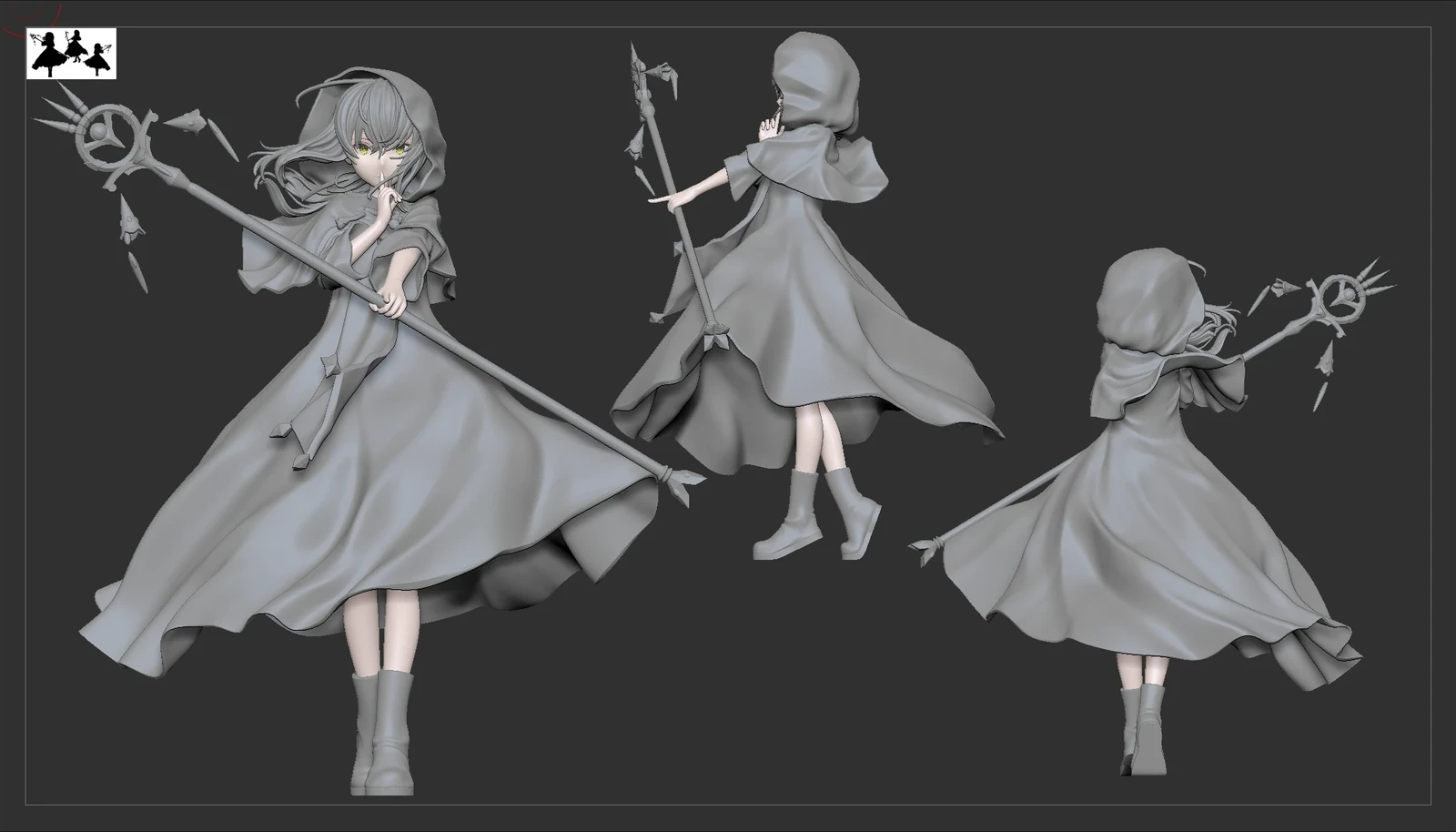 Finished sculpt in Zbrush