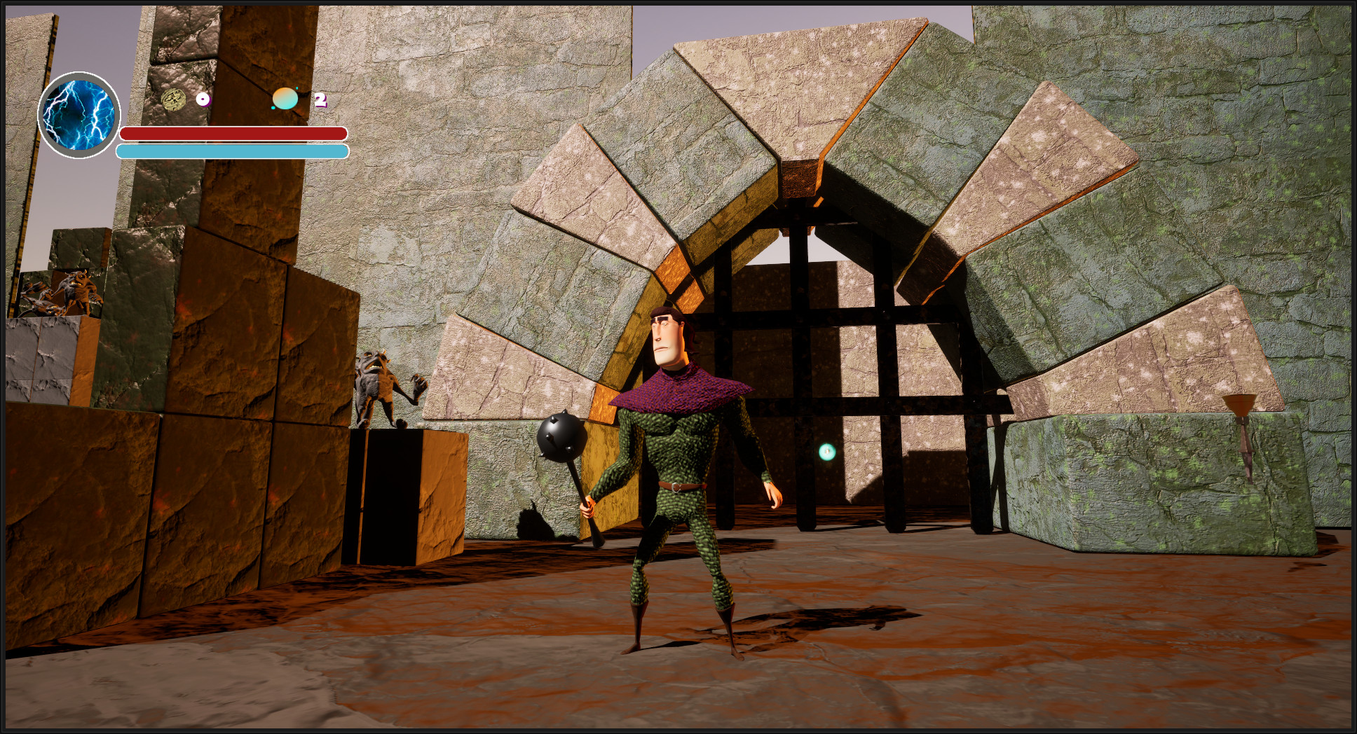 Test level using materials and textures developed in Blender &amp; UE5.
