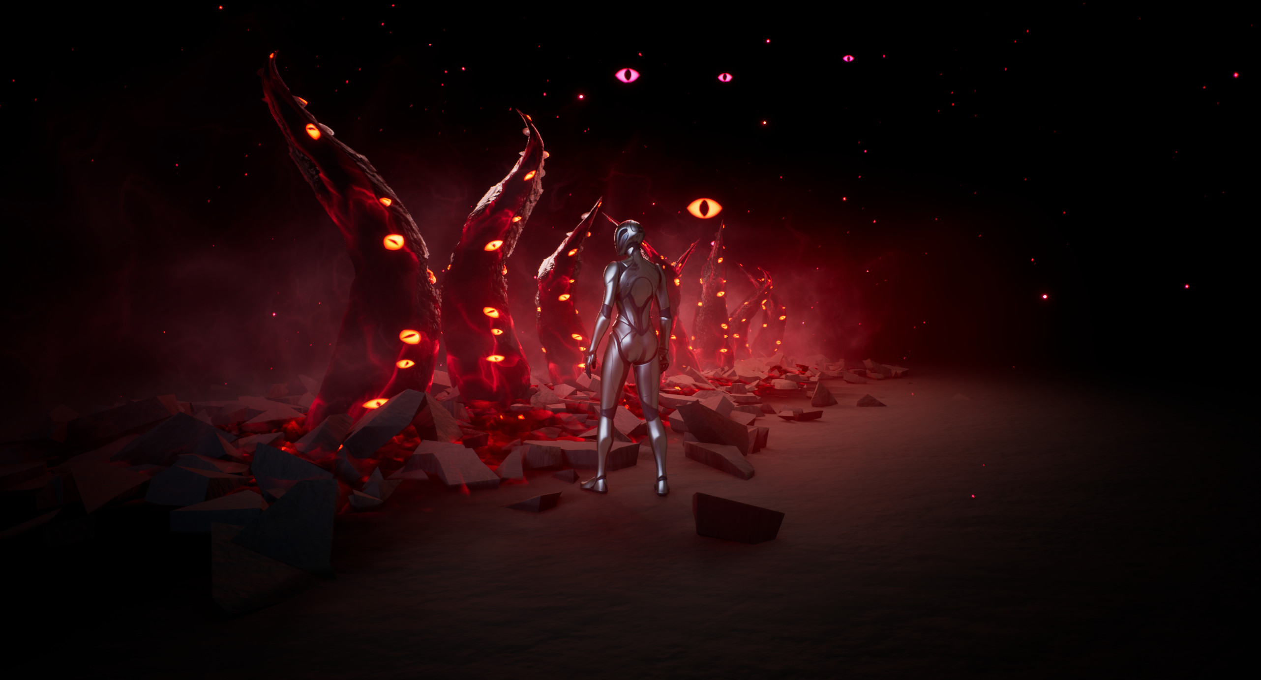 Player Perspective. A shot from the level editor