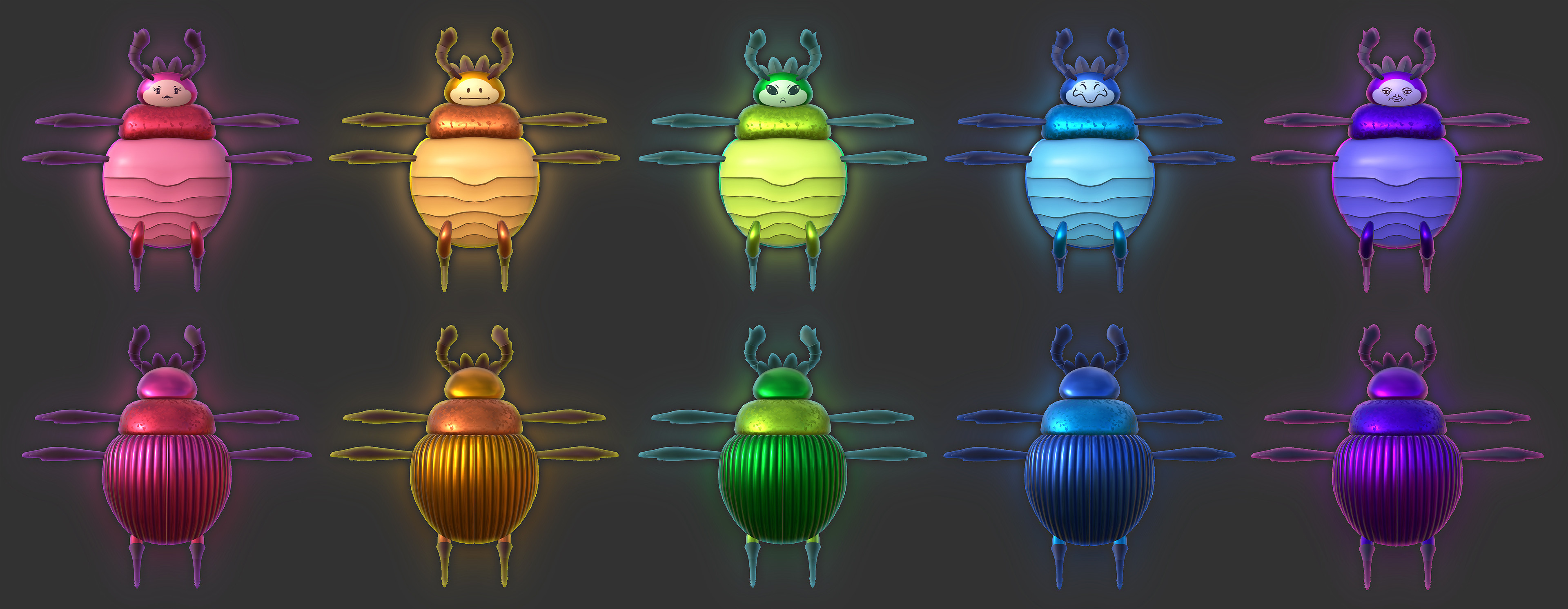 Iridescent beetle cosmetics