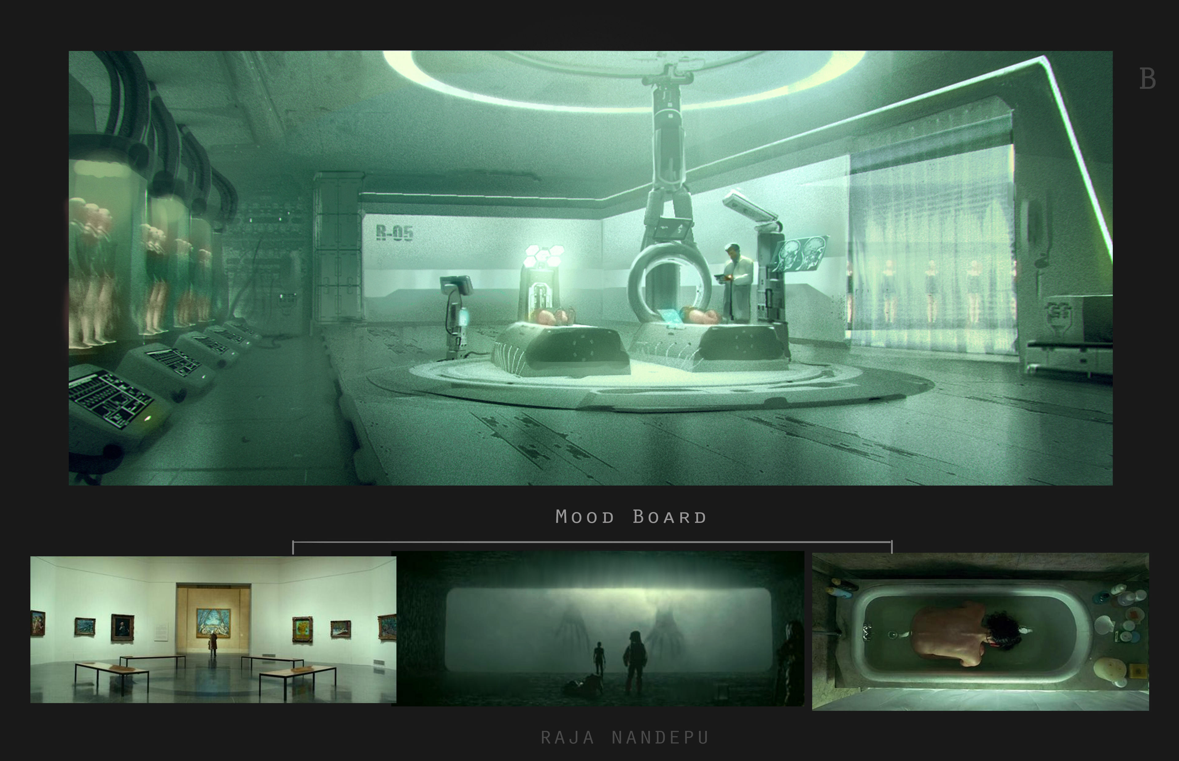 lab interior sketch