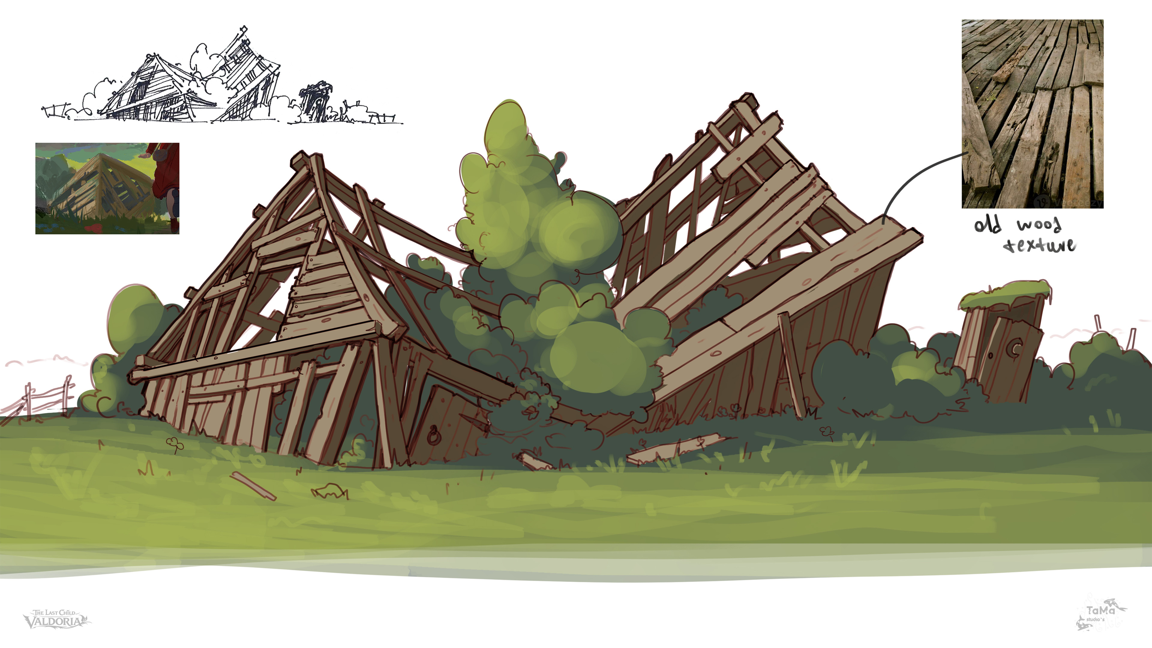 Concept of an abandoned shed
