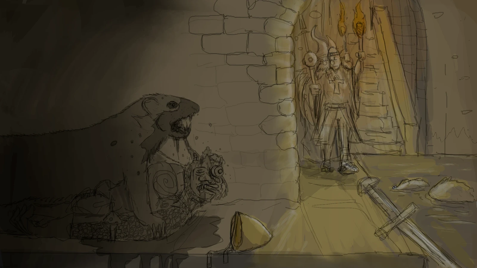 As the party encroaches on the lair of the chaos-aligned aquatic monstrosities, they could not have expected the fate of their scout...
