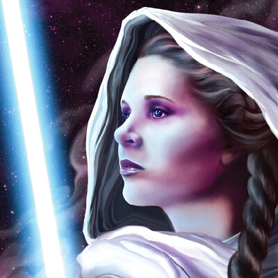 Leia Organa with Carrie Fisher