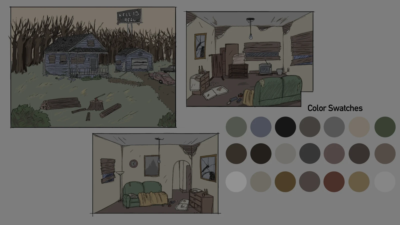 Color test on concept for the first level