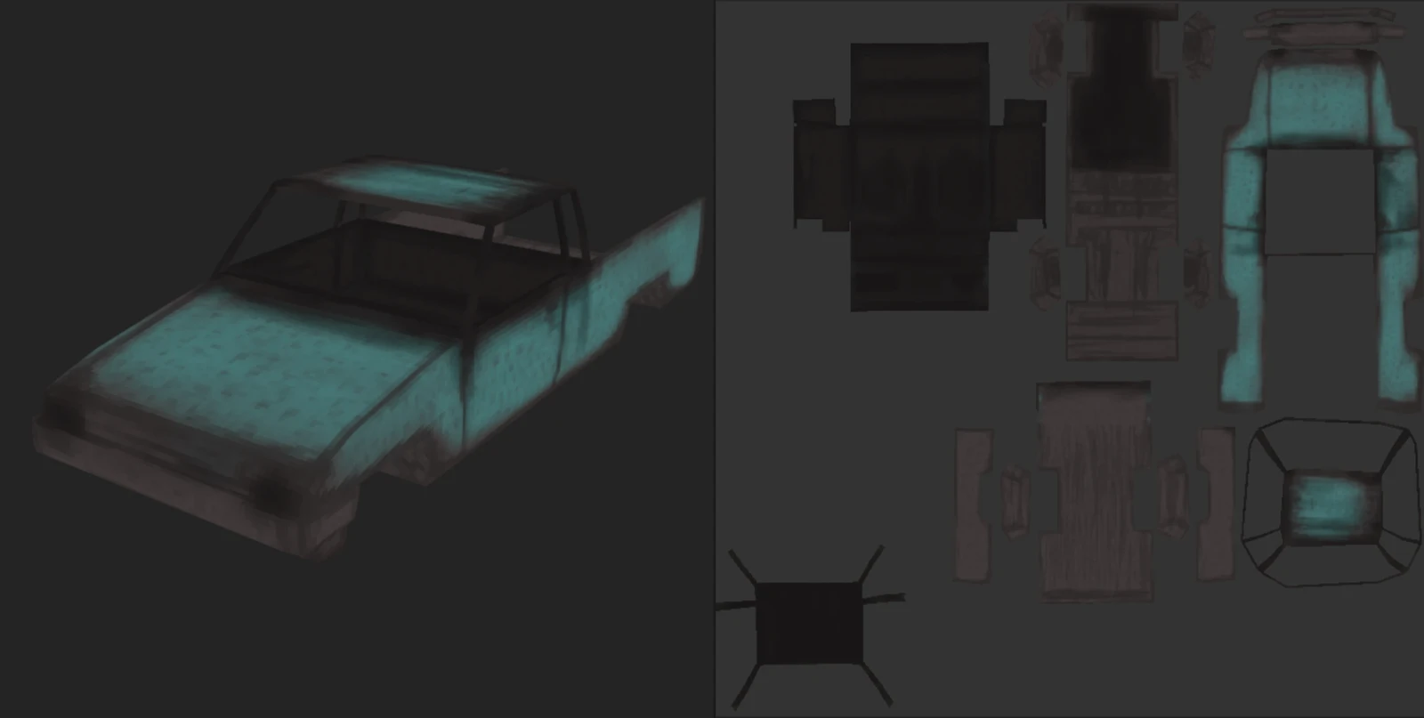 Scrap car 3 (re-used model - 1985 Toyota Tacoma)