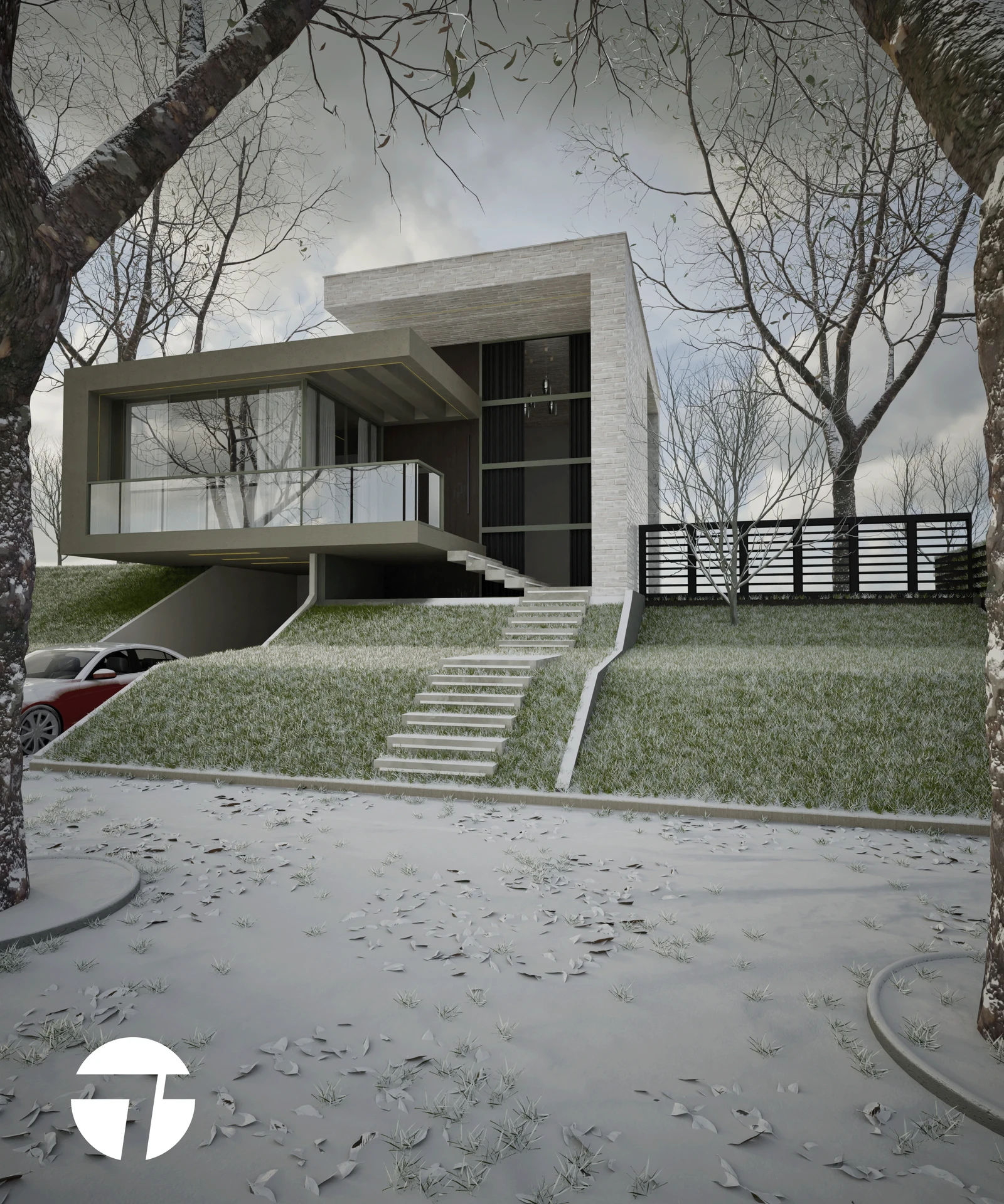 Modern Villa - Cold Winter 03