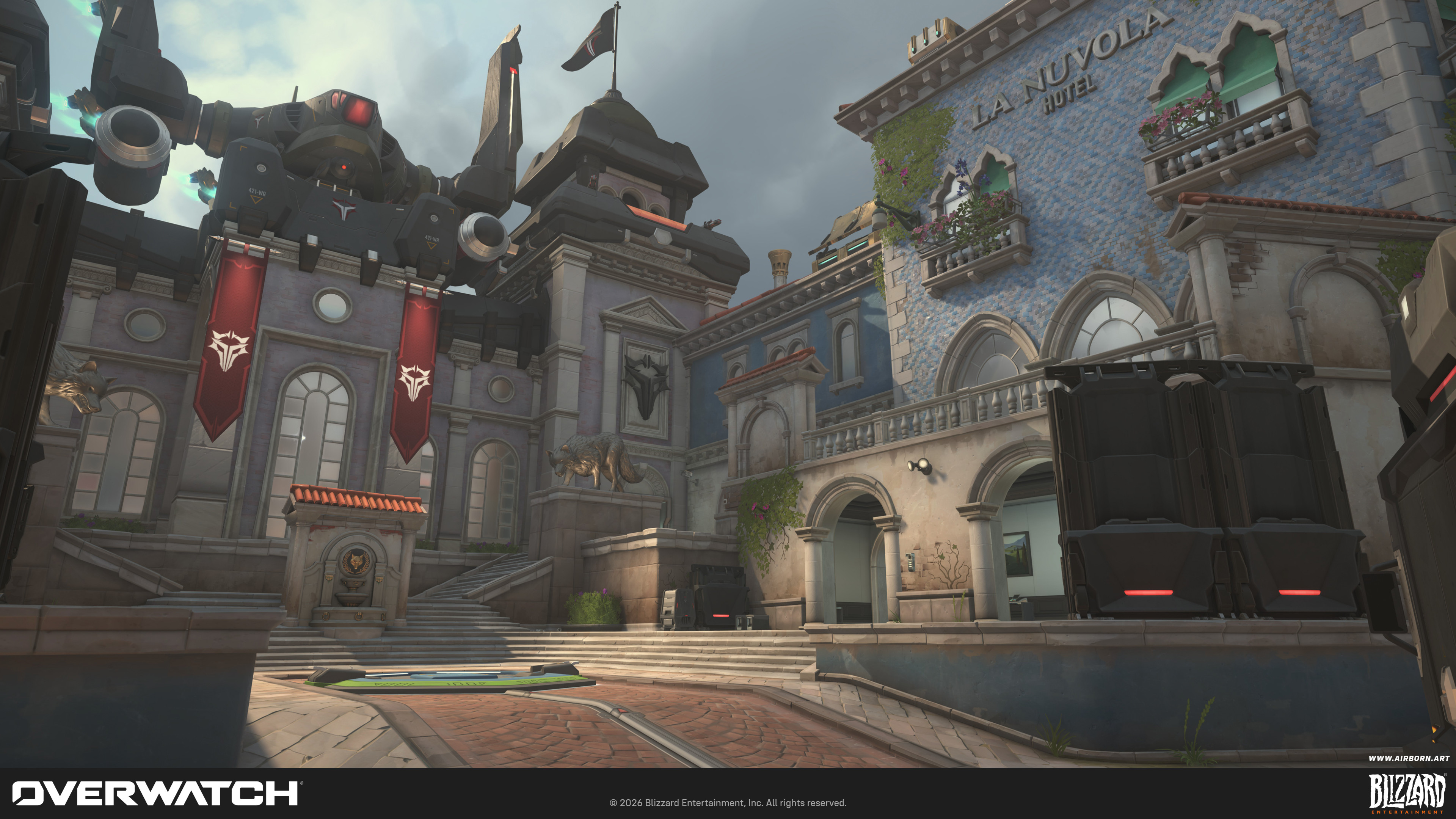 Lastly I contributed to the street set dressing and organics placements. Also got to contribute to the last capture point blocker wall. Architecture done by Reinier Goijvaerts and David Fraaß.