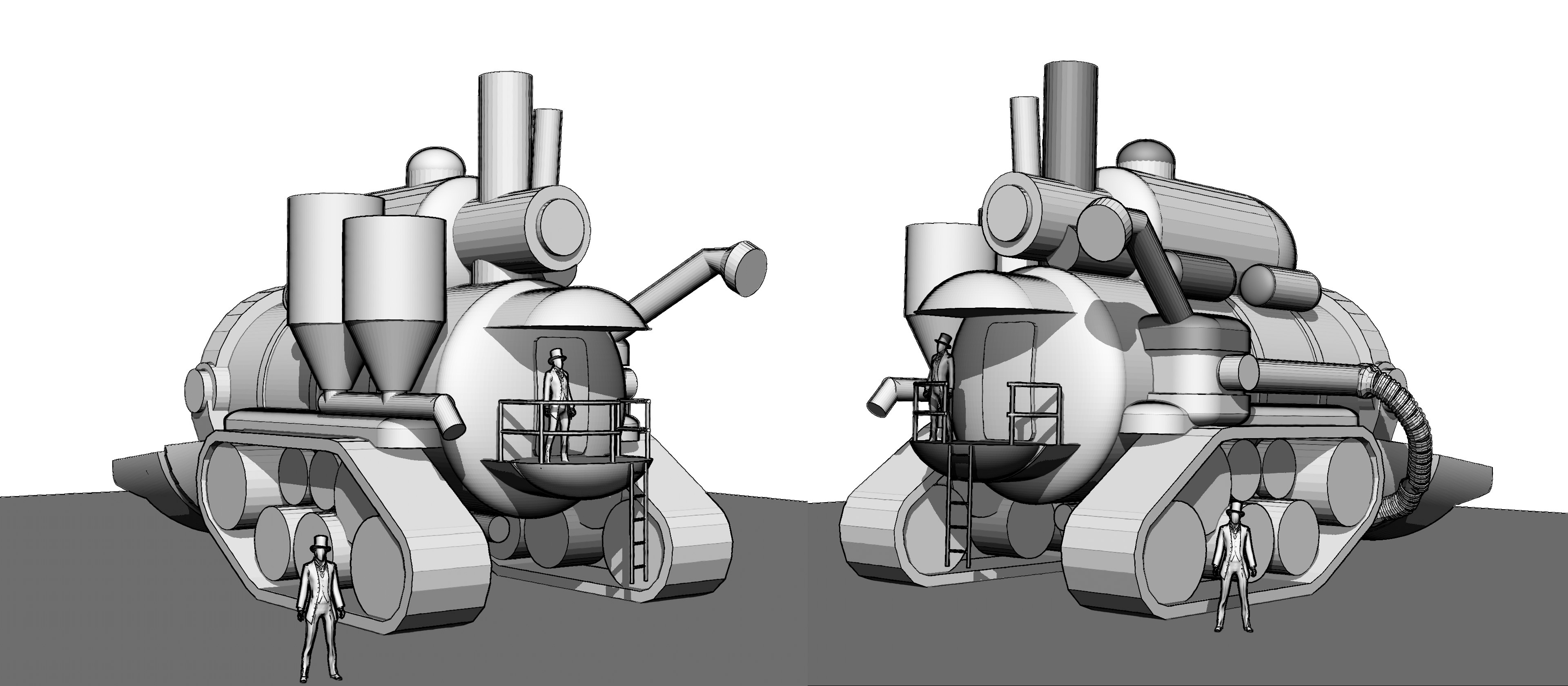 Concept blockout and scale