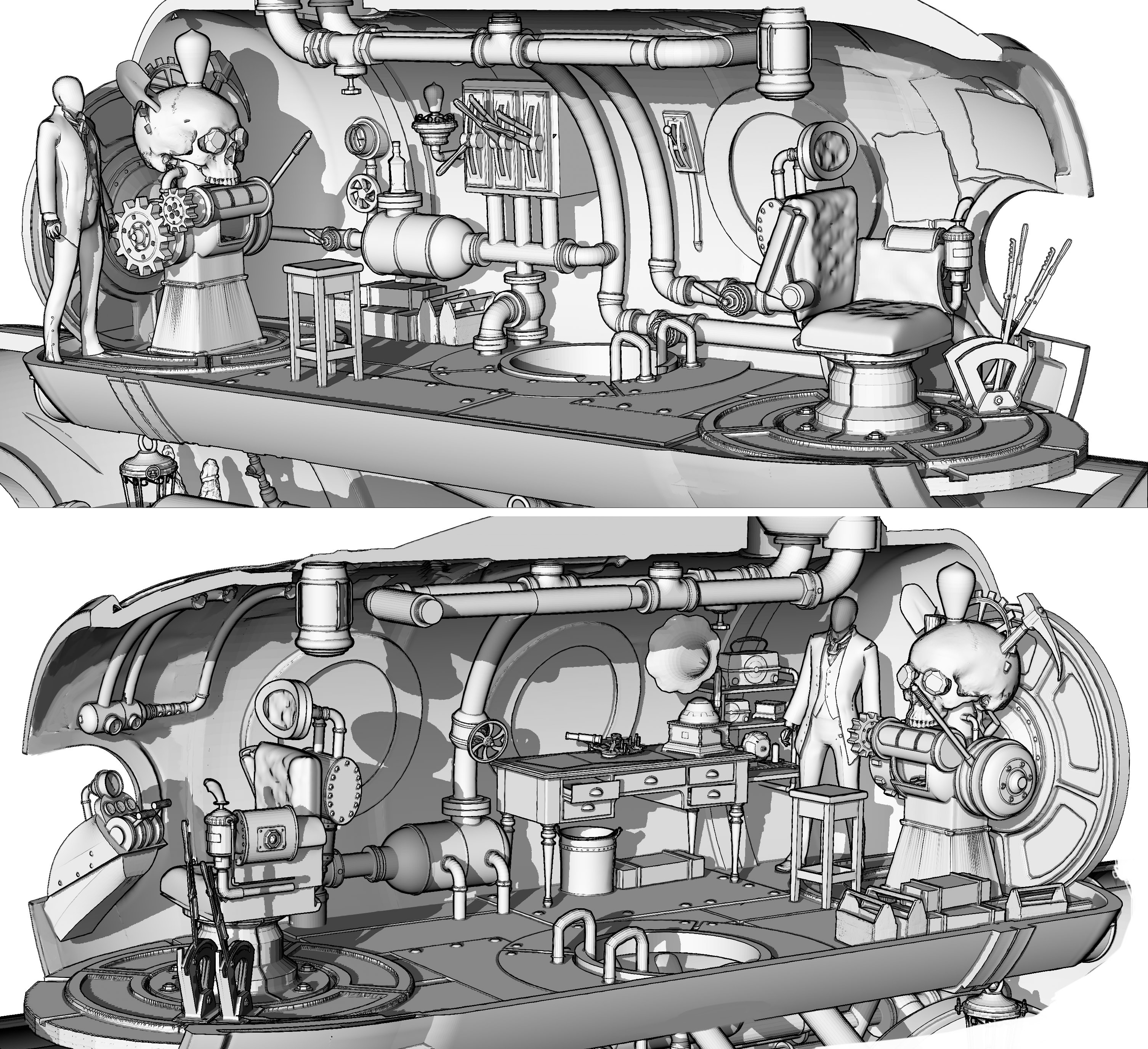 Top floor and cockpit concept