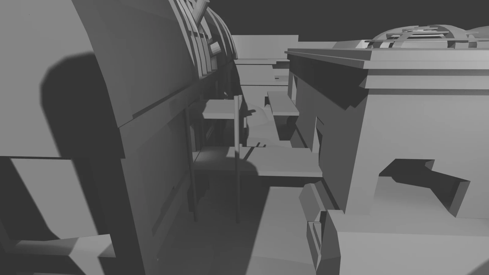Blender Greybox Map Overview Ghost town Team A Spawn