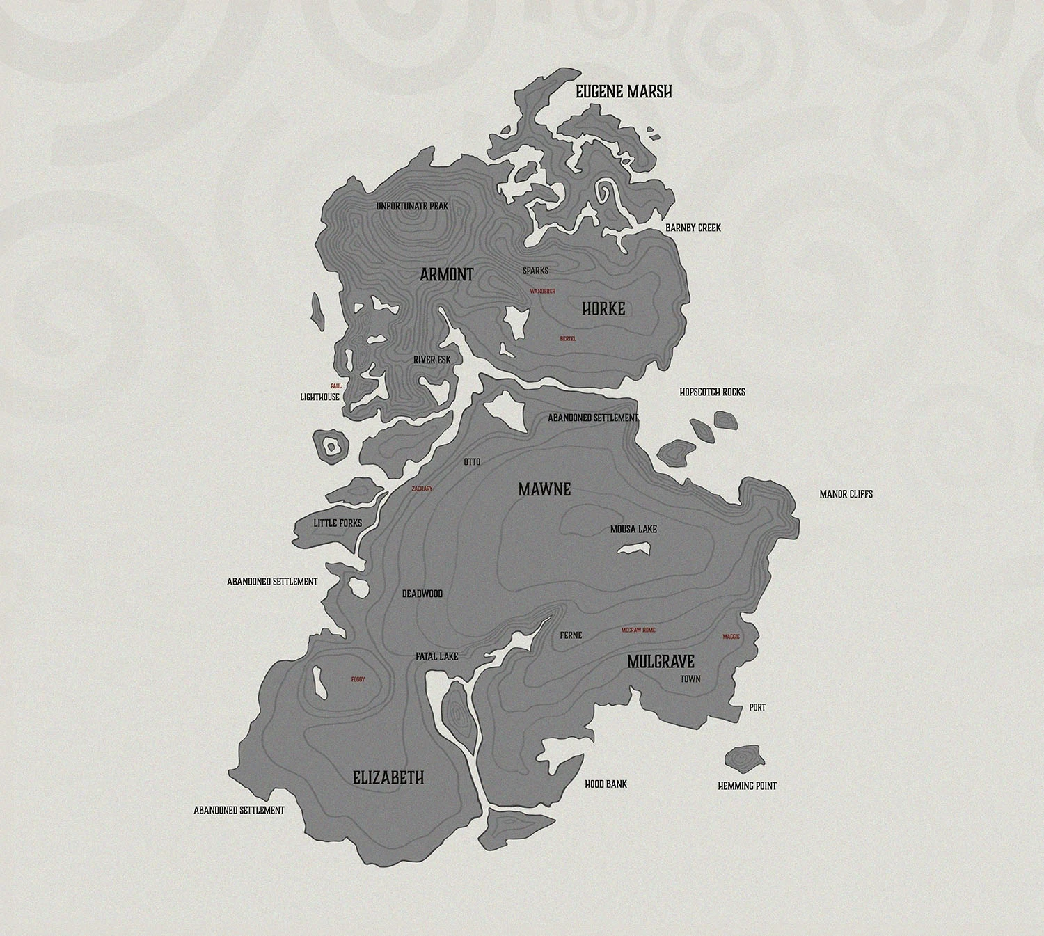 Topographical map