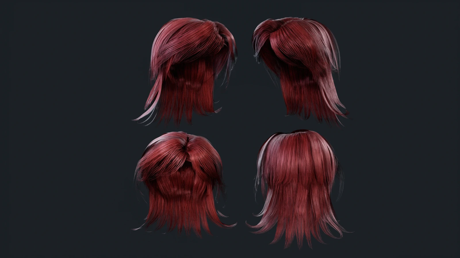 Character stylized hair - game hair