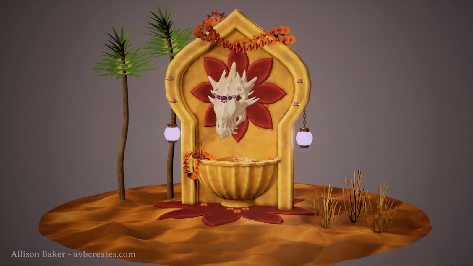 Dragon Shrine | Mini Stylized Environment