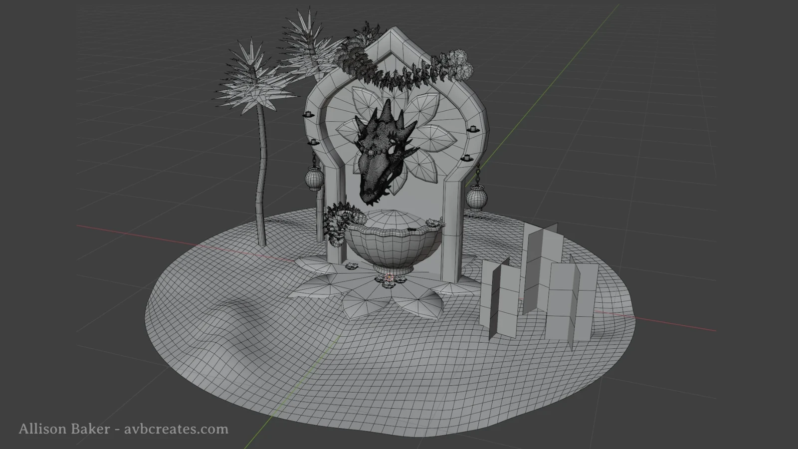 Wireframe, in Blender.