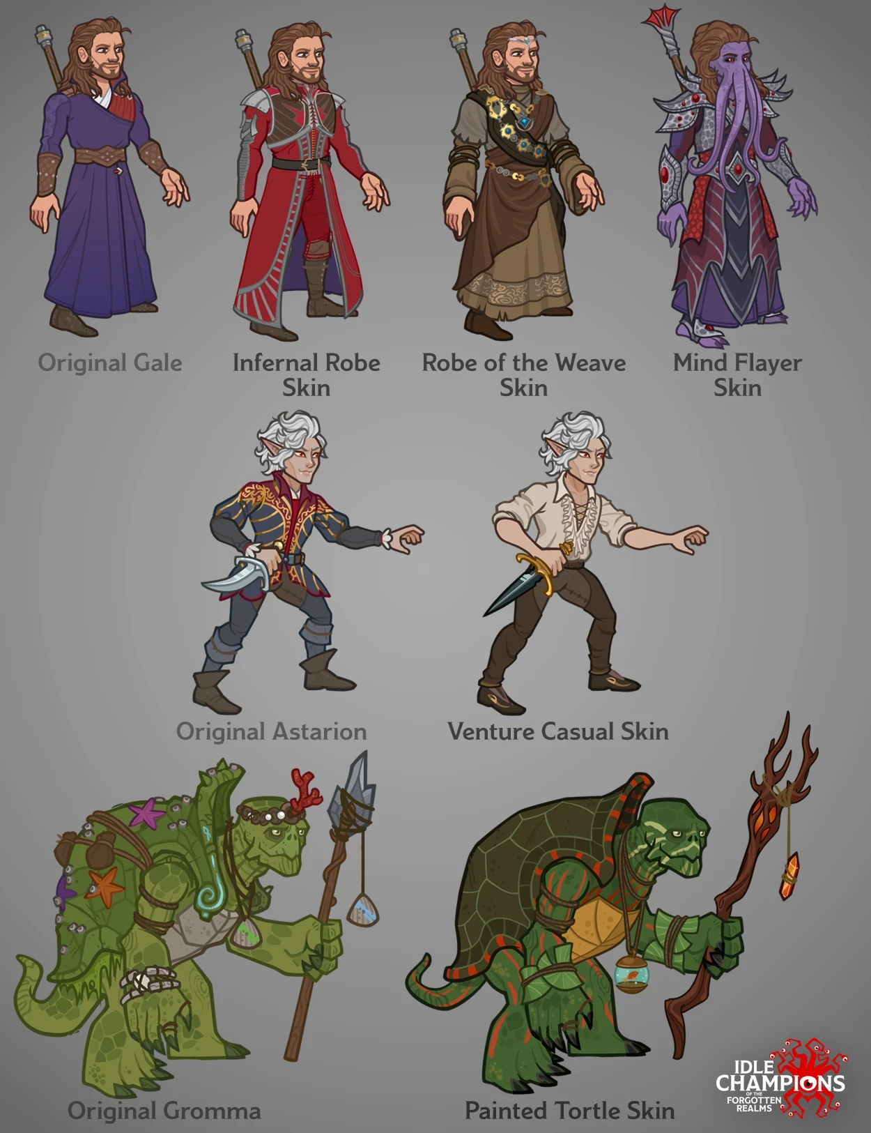 A sample of skins I created