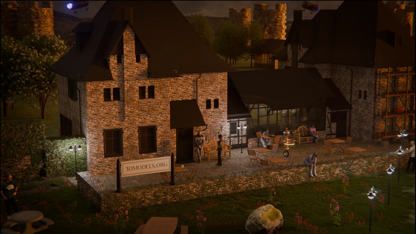 Final render with atmosphere and compositing (in Blender)