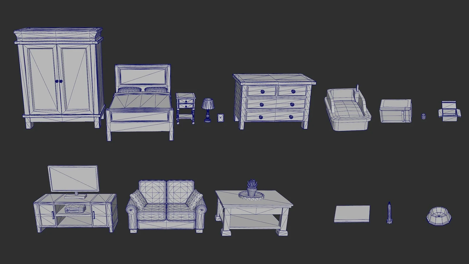 Assets wireframe