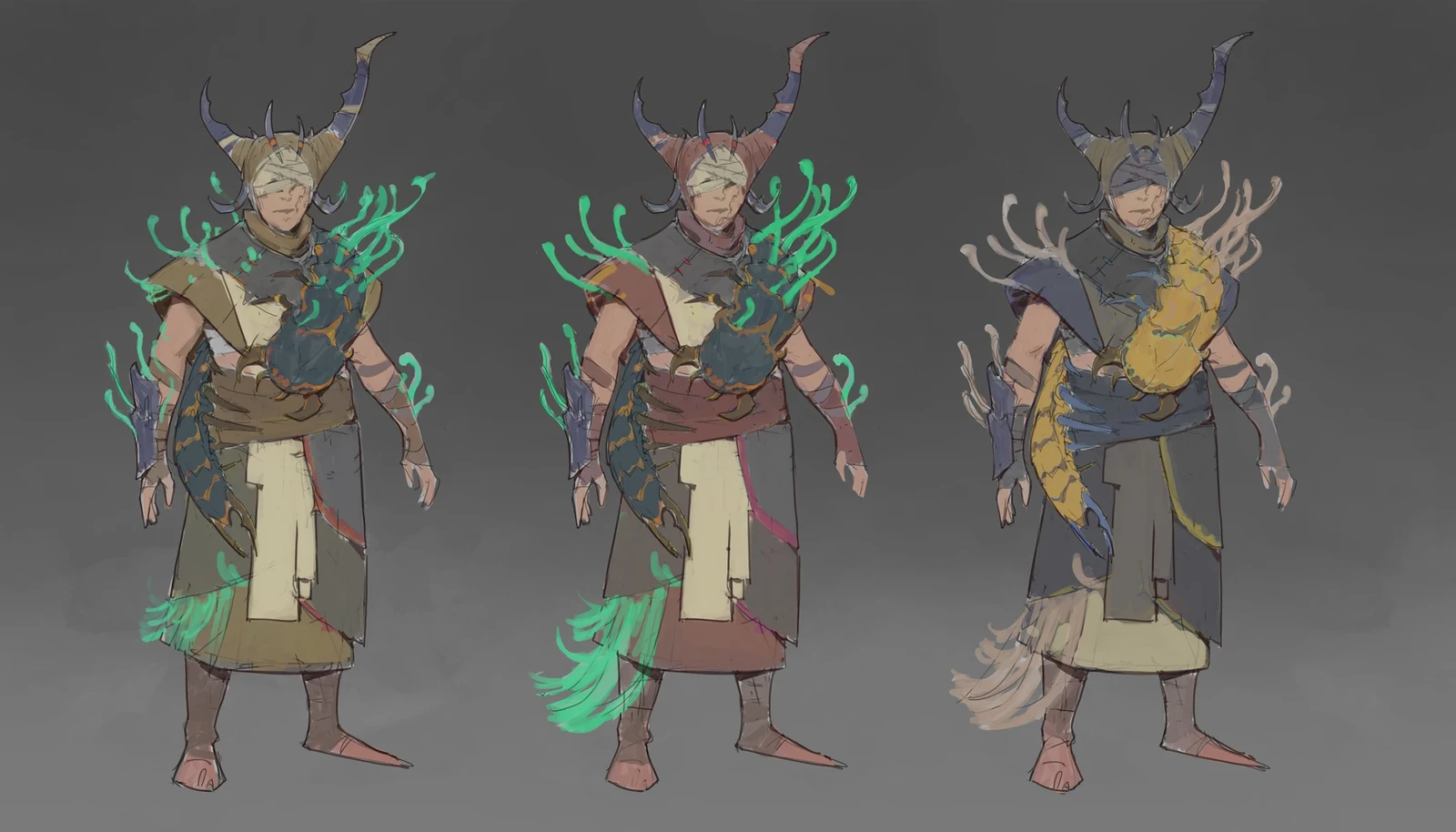 color iterations to further put emphasis on areas of focus.