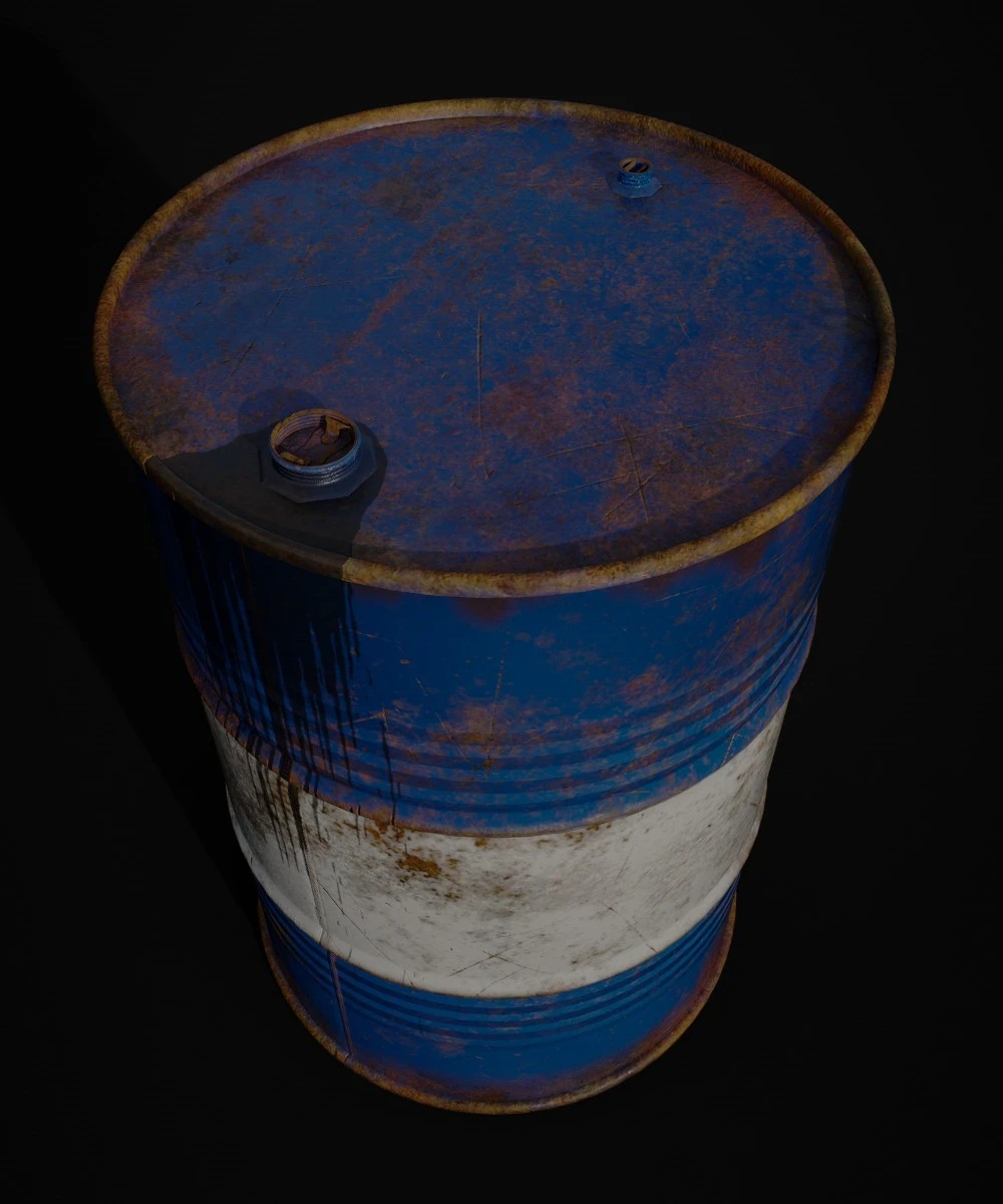 Blue Oil Drum