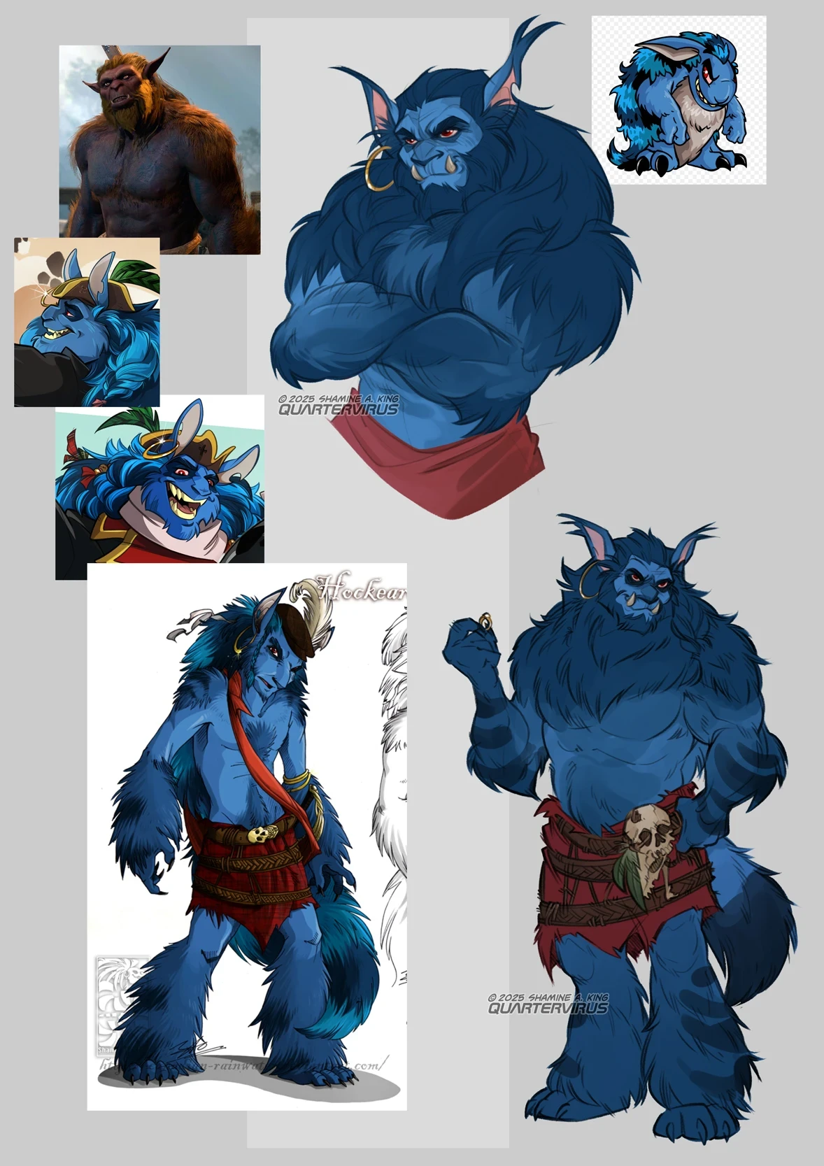 I've already created a Halfling!Taniqa, a Fae!elf!Louis and a Tiefling!Jaris, but if you thought I'd stop there you clearly don't understand The Power Of The AU!

I saw those big ol' beefy Bugbears and knew what I had to do.