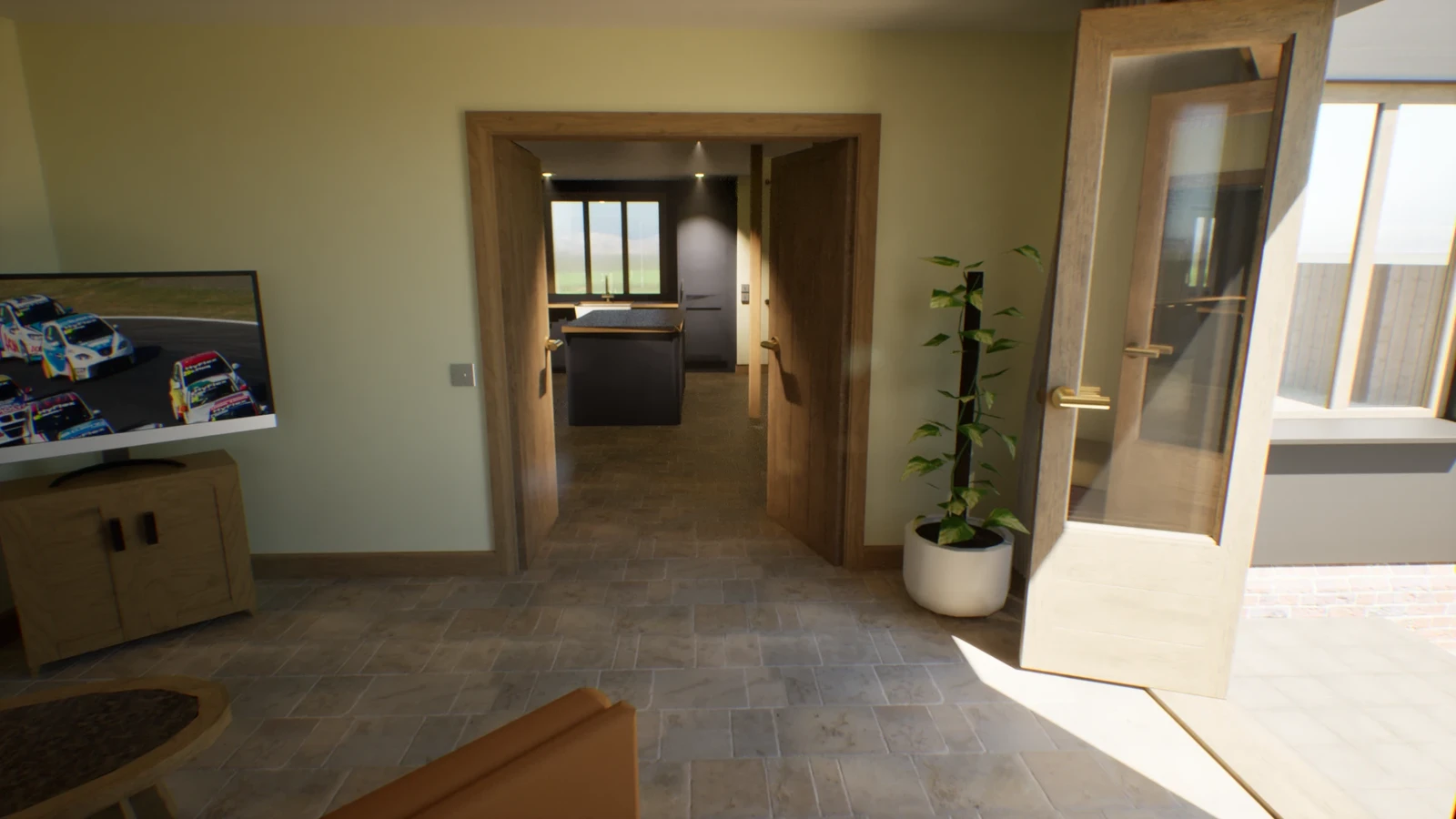 Interior shot using Path Tracer (second lounge)