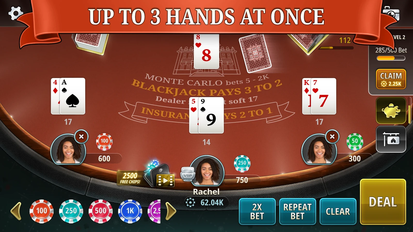 gameplay (Monte Carlo table)
