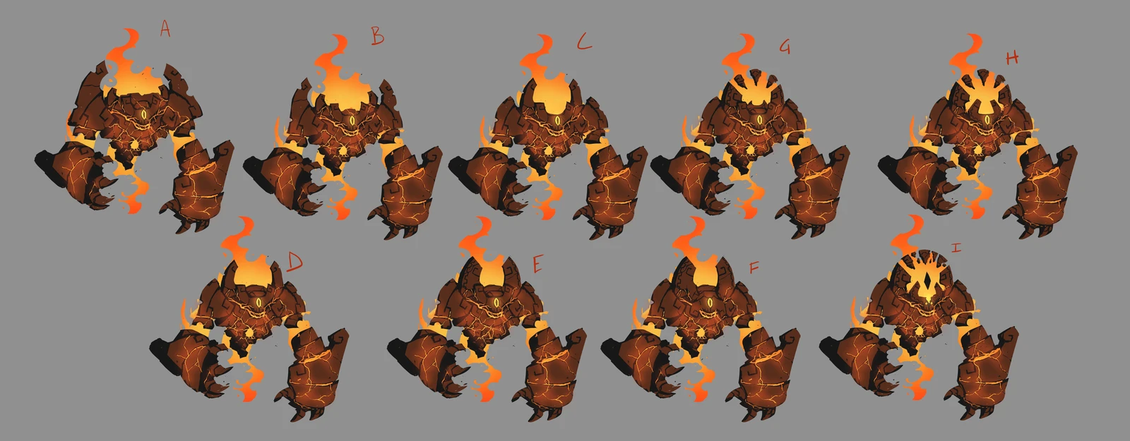 Character Design: Cave Golem Boss